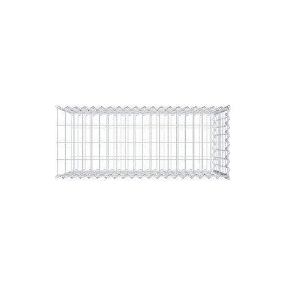 Opvokset gabion type 2 100 cm x 60 cm x 40 cm (L x H x D), maskestørrelse 5 cm x 10 cm, spiral