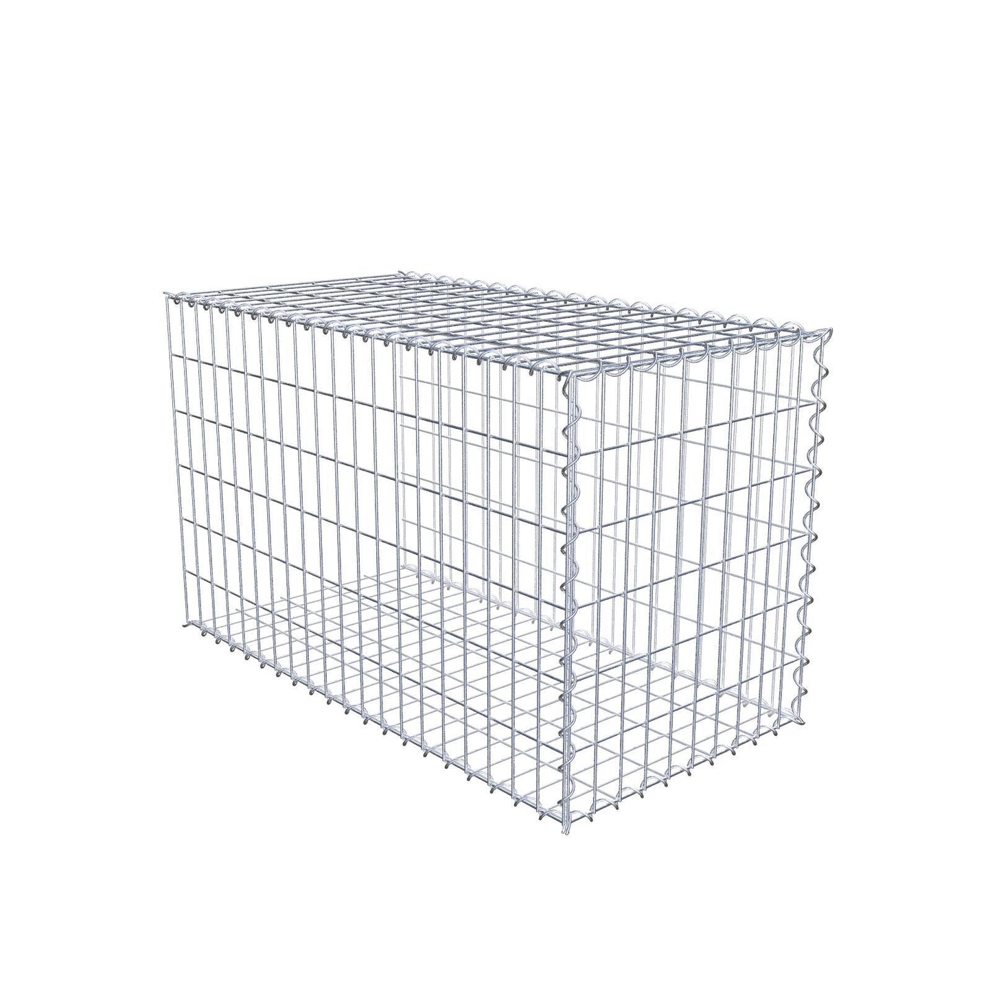 Grown-on gabion type 2 100 cm x 60 cm x 50 cm (L x H x D), mesh size 5 cm x 10 cm, spiral