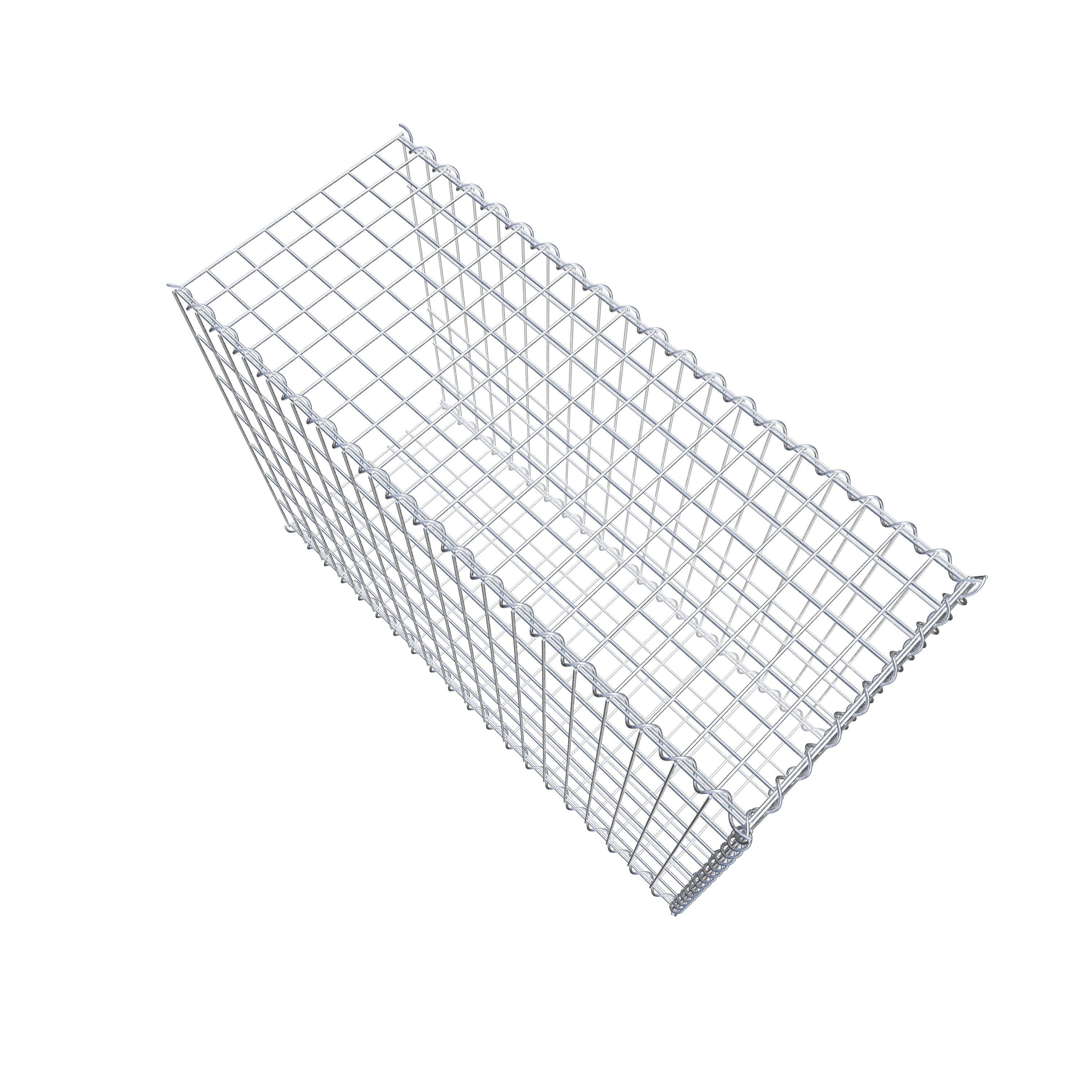 Grown-on gabion type 2 100 cm x 70 cm x 40 cm (L x H x D), mesh size 5 cm x 10 cm, spiral