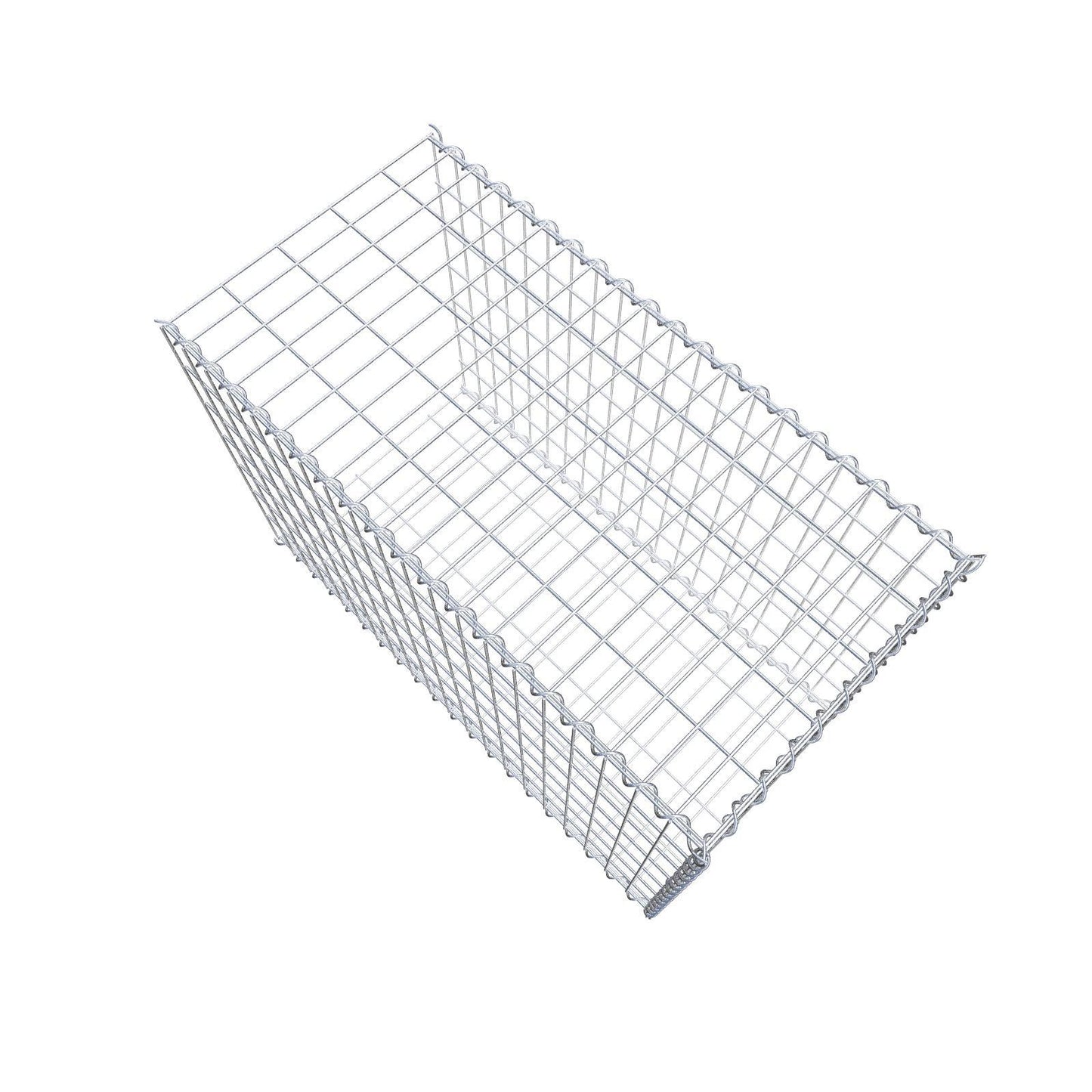 Opvokset gabion type 2 100 cm x 70 cm x 50 cm (L x H x D), maskestørrelse 5 cm x 10 cm, spiral