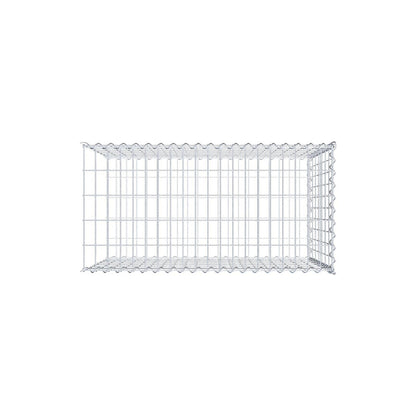 Opvokset gabion type 2 100 cm x 70 cm x 50 cm (L x H x D), maskestørrelse 5 cm x 10 cm, spiral