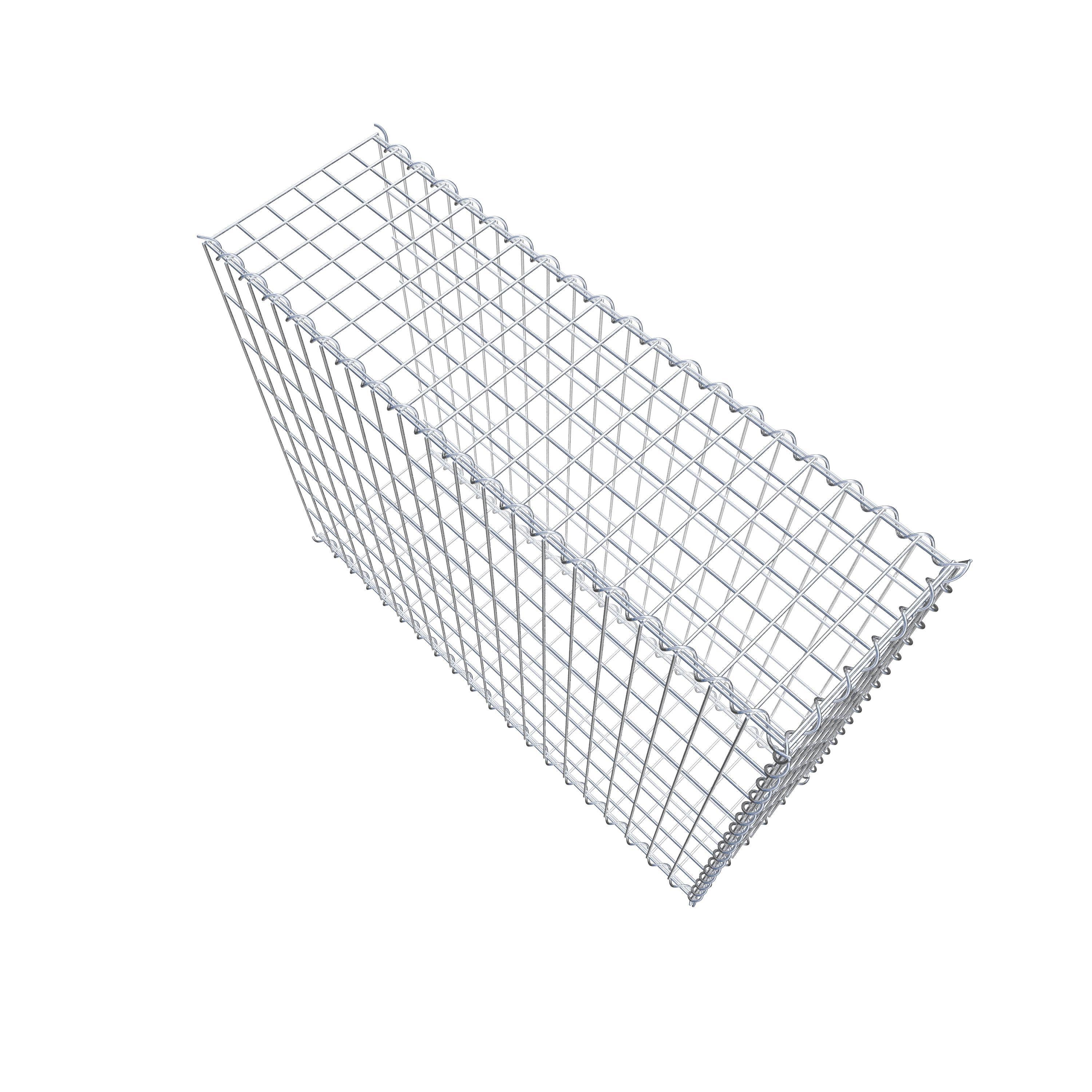 Opvokset gabion type 2 100 cm x 80 cm x 30 cm (L x H x D), maskestørrelse 5 cm x 10 cm, spiral