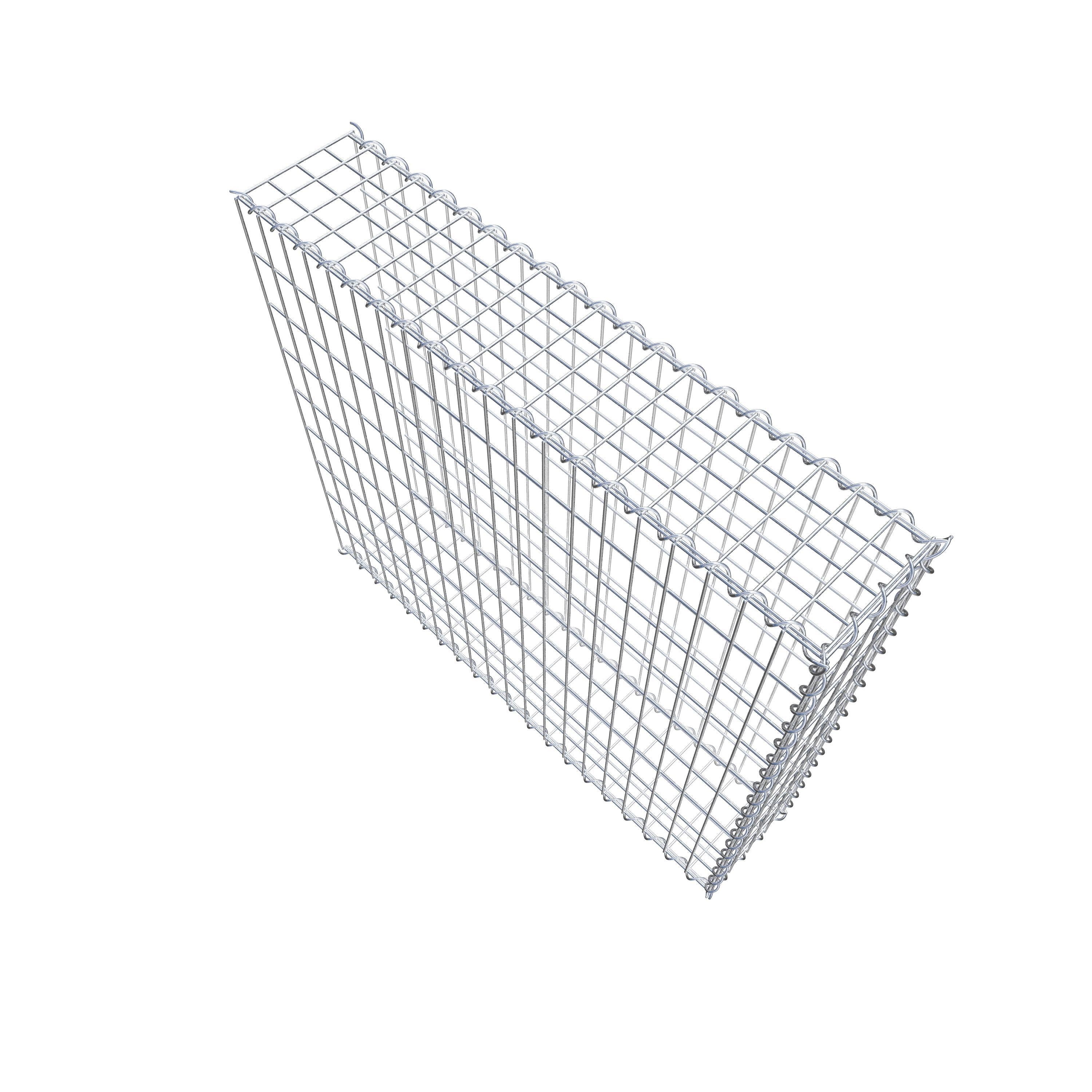 Opvokset gabion type 2 100 cm x 90 cm x 20 cm (L x H x D), maskestørrelse 5 cm x 10 cm, spiral