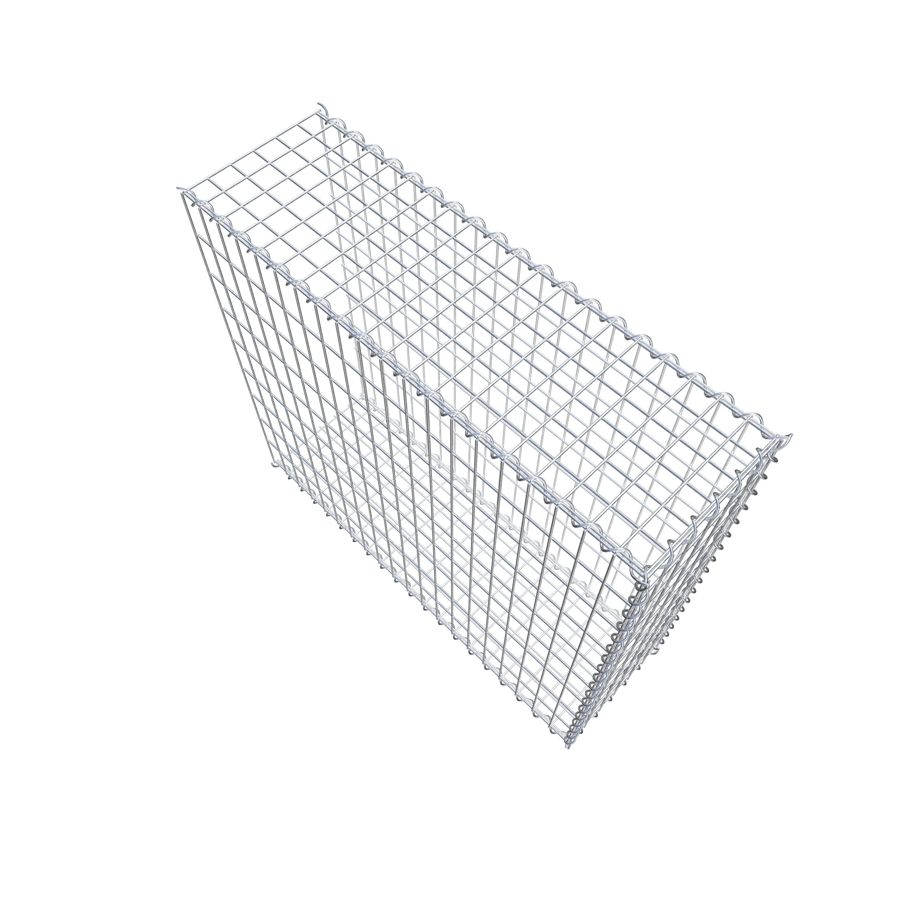 Grown-on gabion type 2 100 cm x 90 cm x 30 cm (L x H x D), mesh size 5 cm x 10 cm, spiral