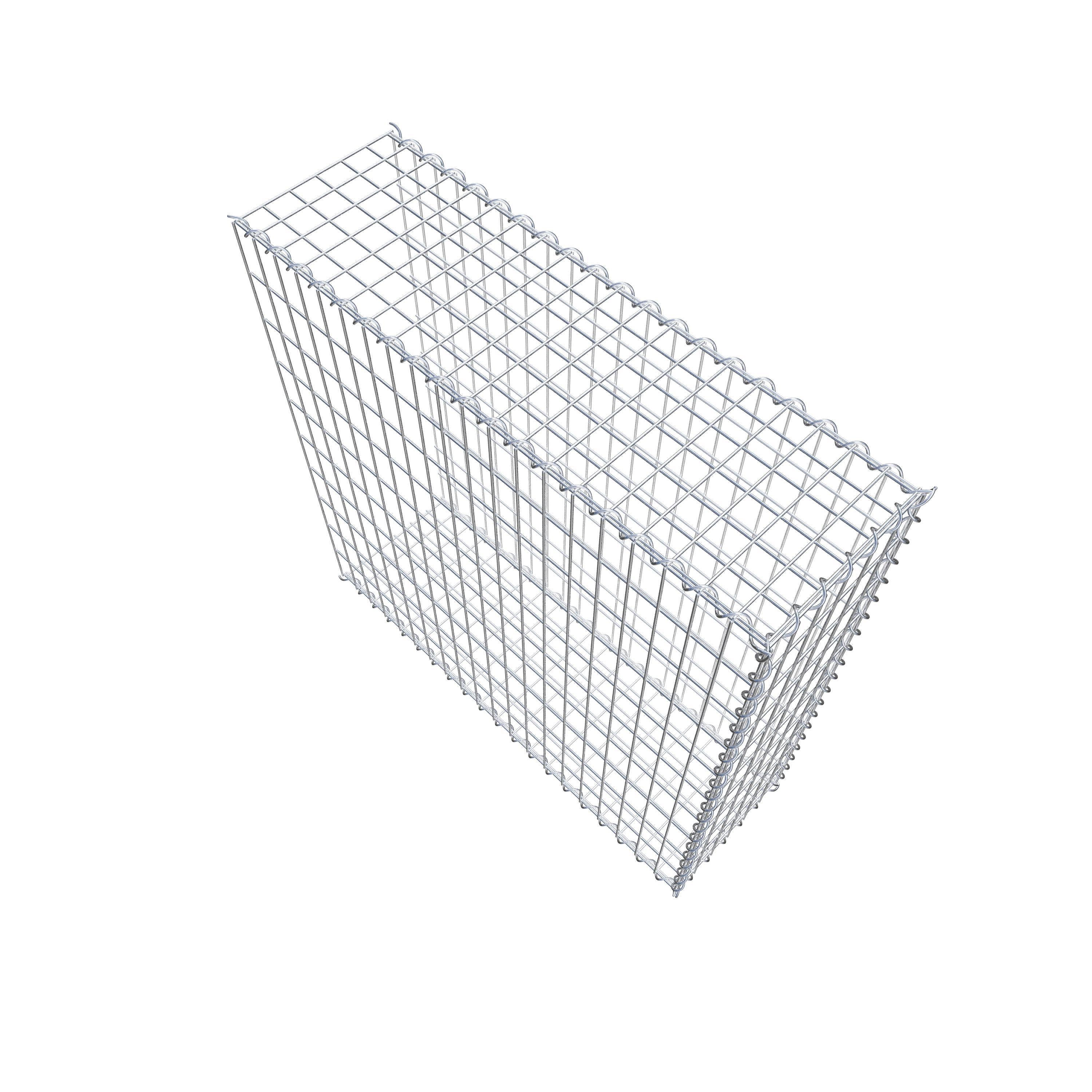 Gavión adulto tipo 2 100 cm x 100 cm x 30 cm (largo x alto x profundidad), tamaño de malla 5 cm x 10 cm, espiral