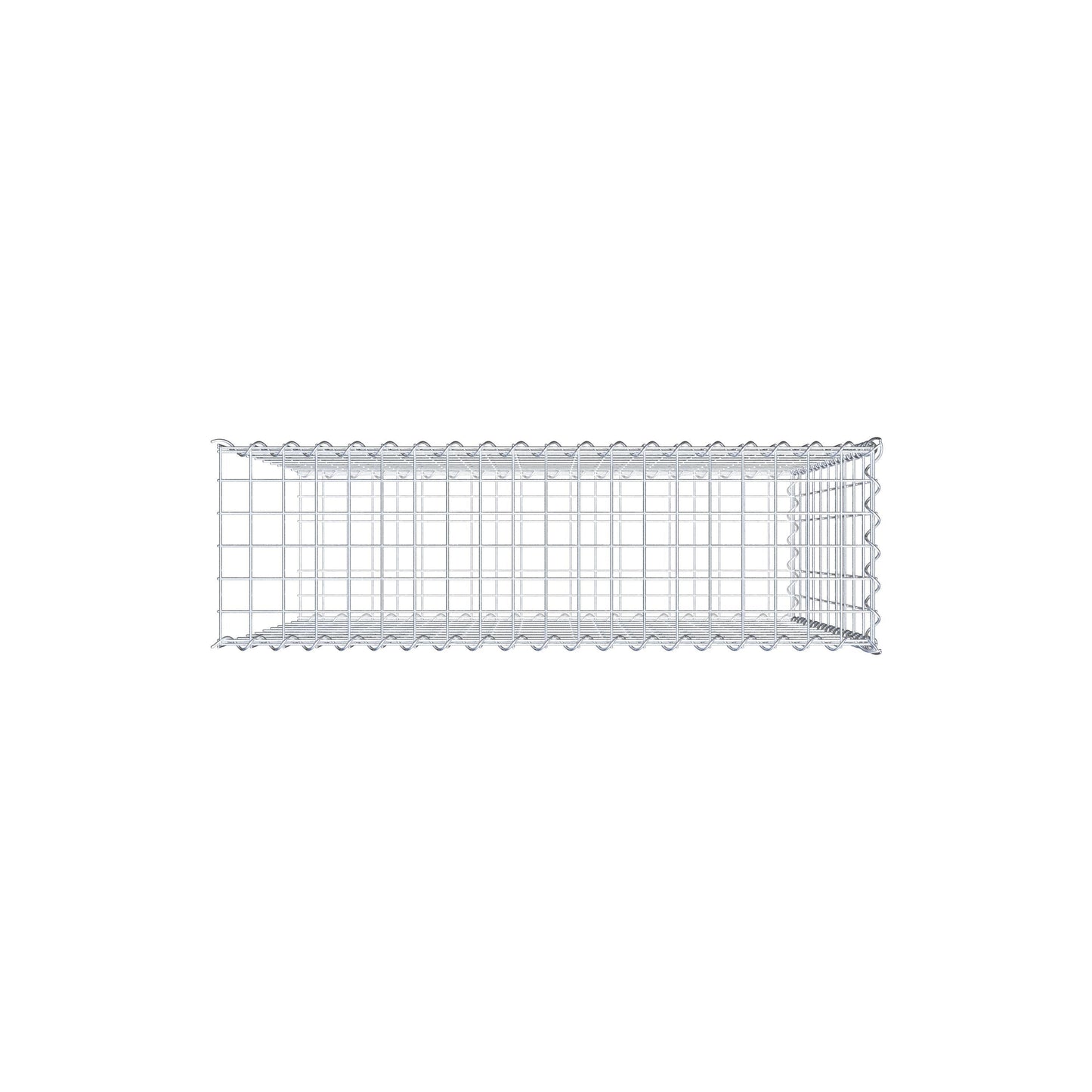 Gabion rapporté type 2 100 cm x 100 cm x 30 cm (L x H x P), mailles 5 cm x 10 cm, spirale