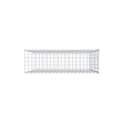 Gabion rapporté type 2 100 cm x 100 cm x 30 cm (L x H x P), mailles 5 cm x 10 cm, spirale