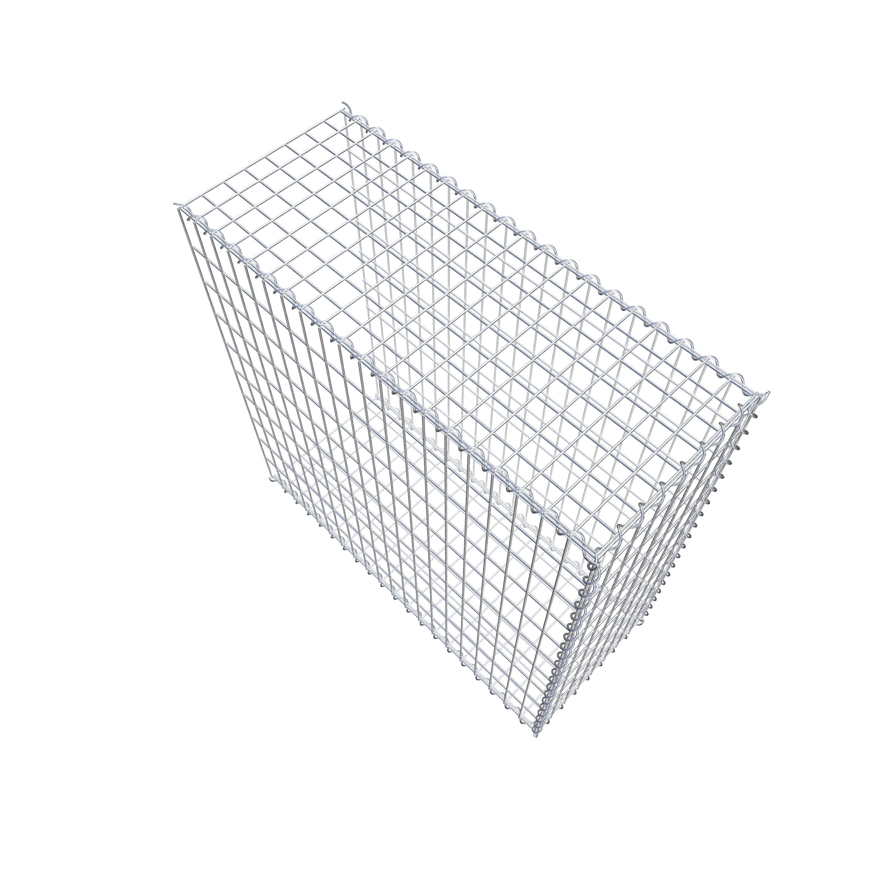 Opvokset gabion type 2 100 cm x 100 cm x 40 cm (L x H x D), maskestørrelse 5 cm x 10 cm, spiral