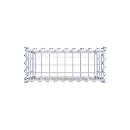 Gavión adulto tipo 3 50 cm x 50 cm x 20 cm (largo x alto x profundidad), tamaño de malla 5 cm x 10 cm, espiral