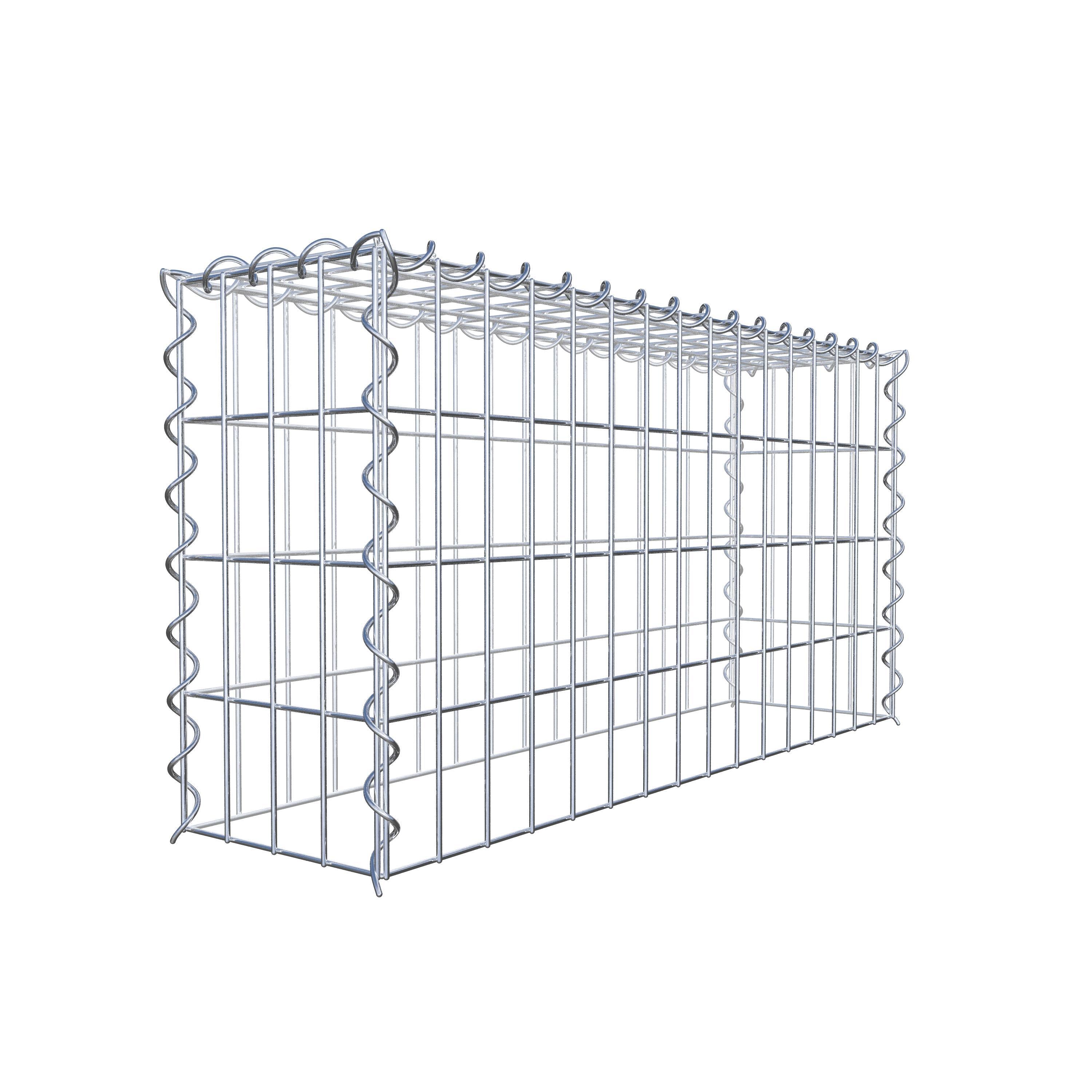 Add-on schanskorf type 3 80 cm x 40 cm x 20 cm (L x H x D), maaswijdte 5 cm x 10 cm, spiraalvormig