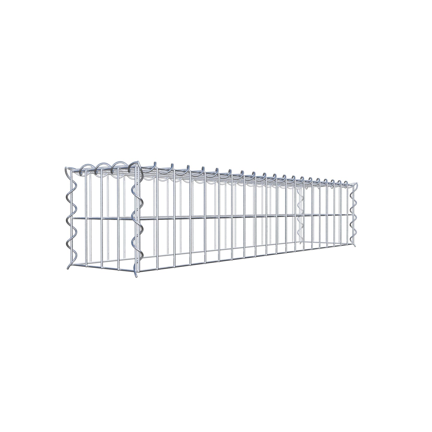 Gavión adulto tipo 3 100 cm x 20 cm x 20 cm (largo x alto x profundidad), tamaño de malla 5 cm x 10 cm, espiral