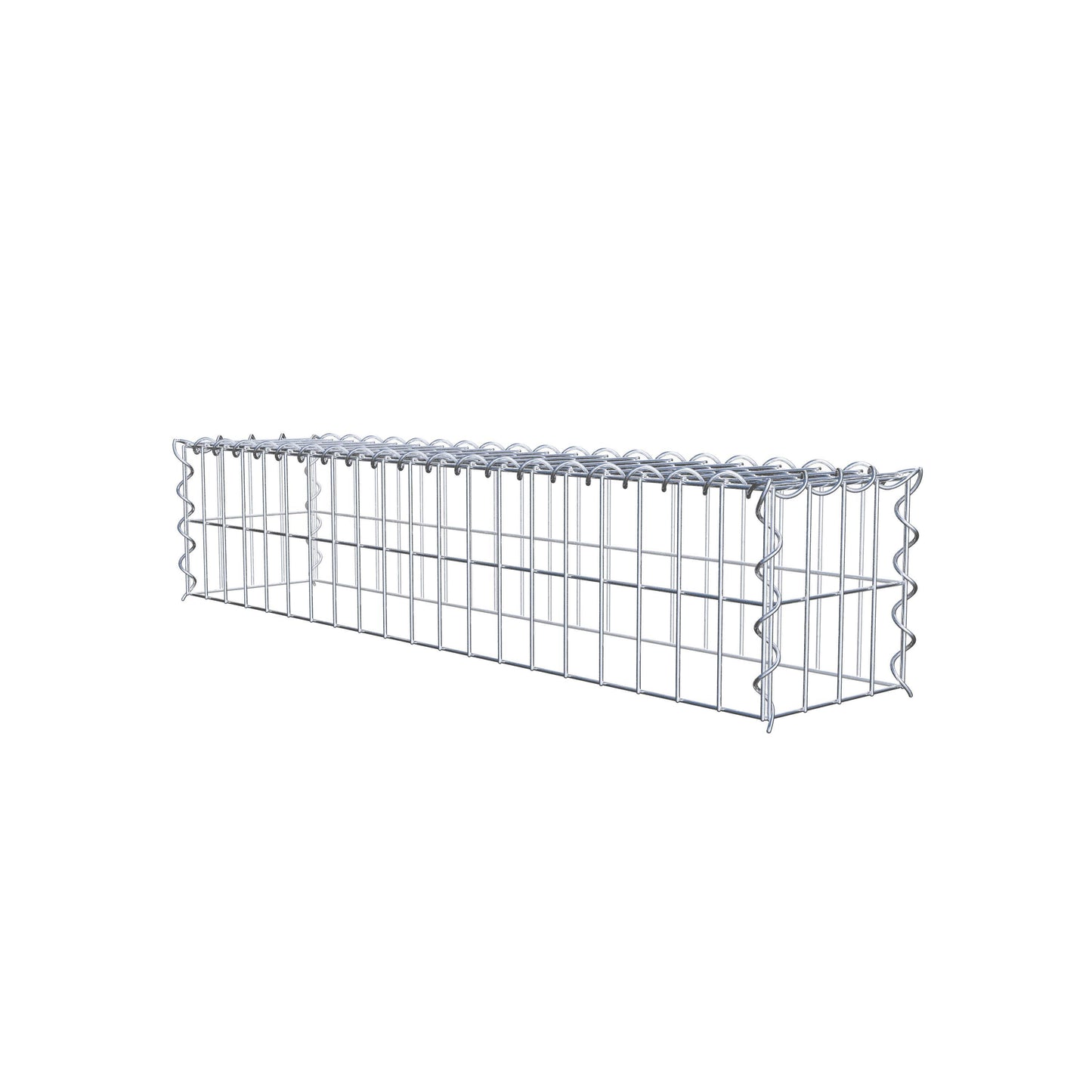 Gavión adulto tipo 3 100 cm x 20 cm x 20 cm (largo x alto x profundidad), tamaño de malla 5 cm x 10 cm, espiral