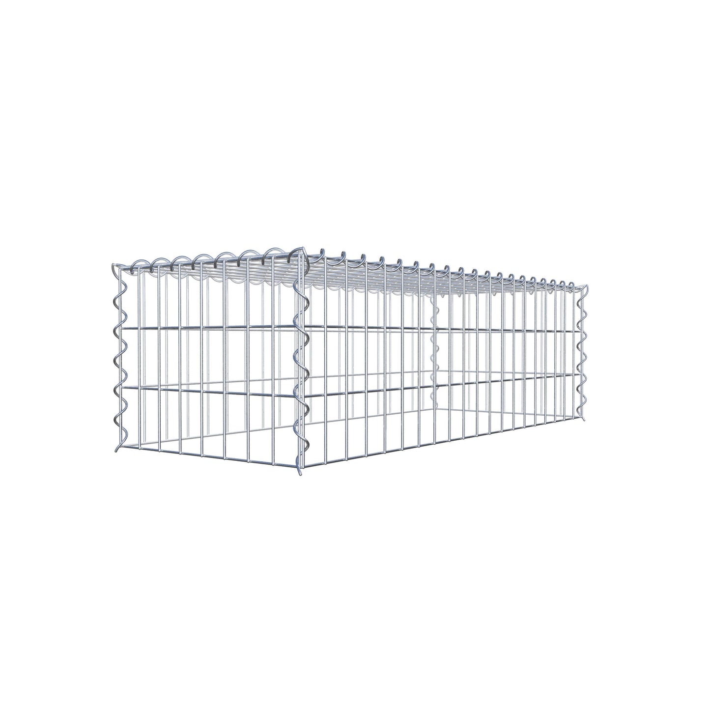 Gavión adulto tipo 3 100 cm x 30 cm x 40 cm (largo x alto x profundidad), tamaño de malla 5 cm x 10 cm, espiral