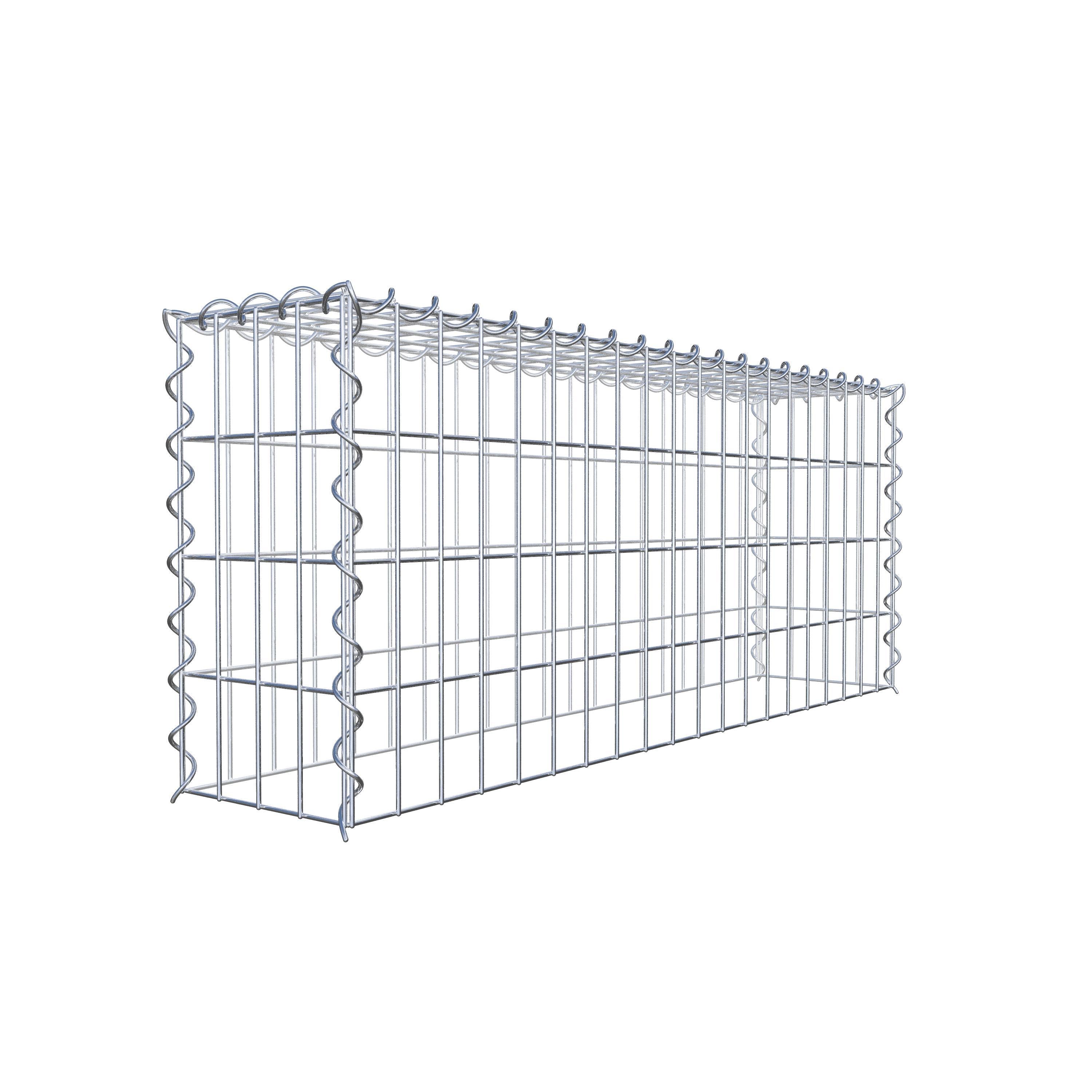 Extra gabion typ 3 100 cm x 40 cm x 20 cm (L x H x D), maskstorlek 5 cm x 10 cm, spiral