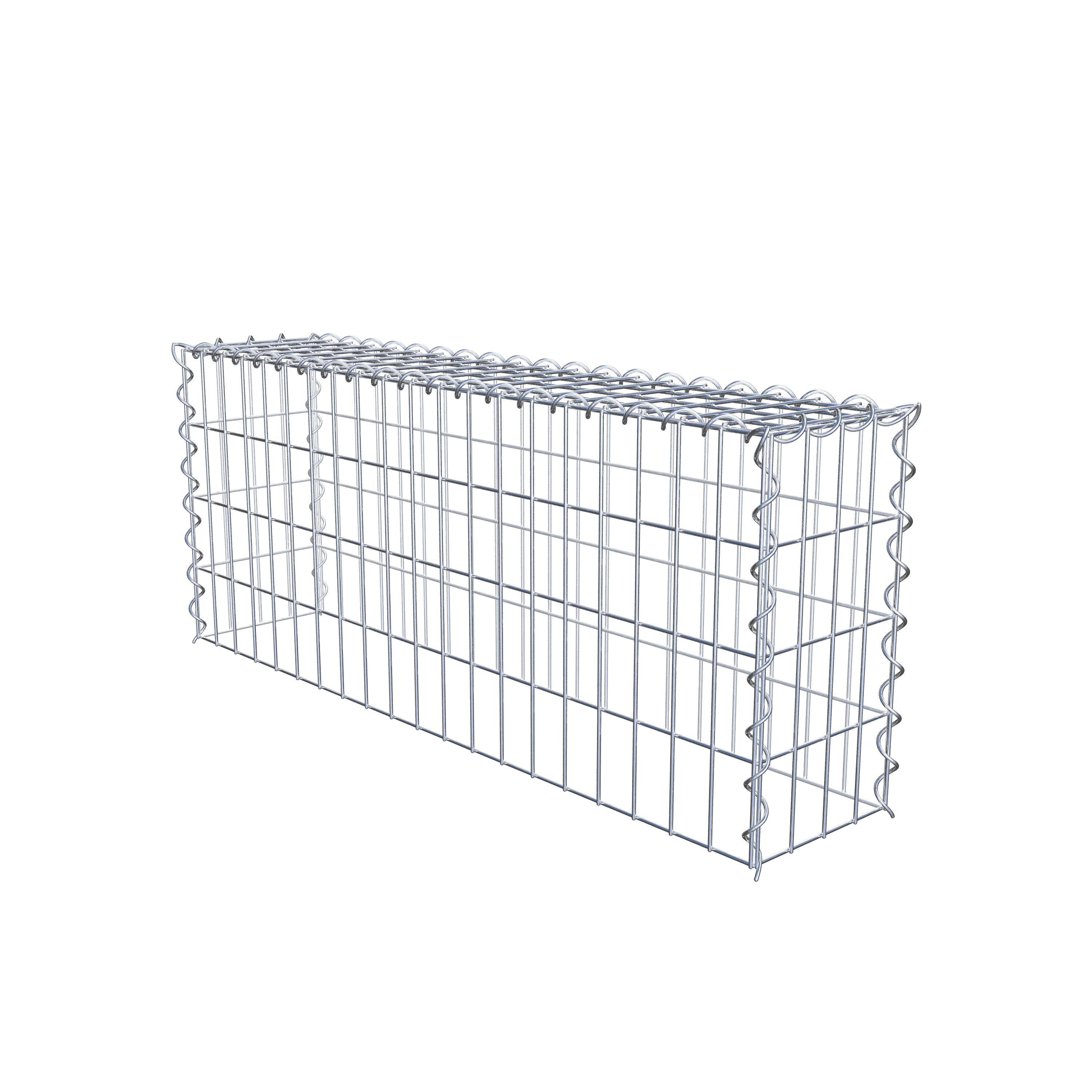 Extra gabion typ 3 100 cm x 40 cm x 20 cm (L x H x D), maskstorlek 5 cm x 10 cm, spiral