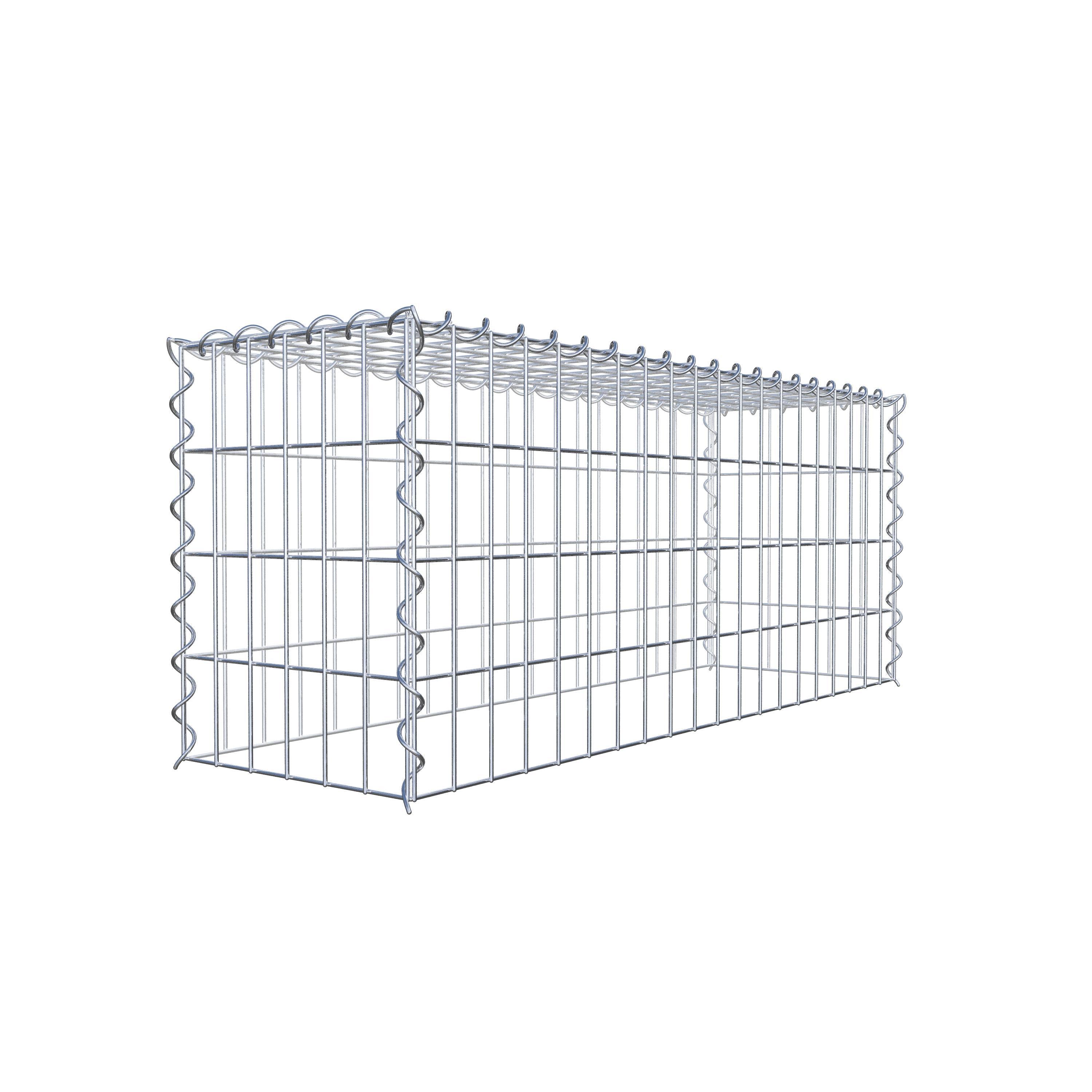 Add-on schanskorf type 3 100 cm x 40 cm x 30 cm (L x H x D), maaswijdte 5 cm x 10 cm, spiraalvormig