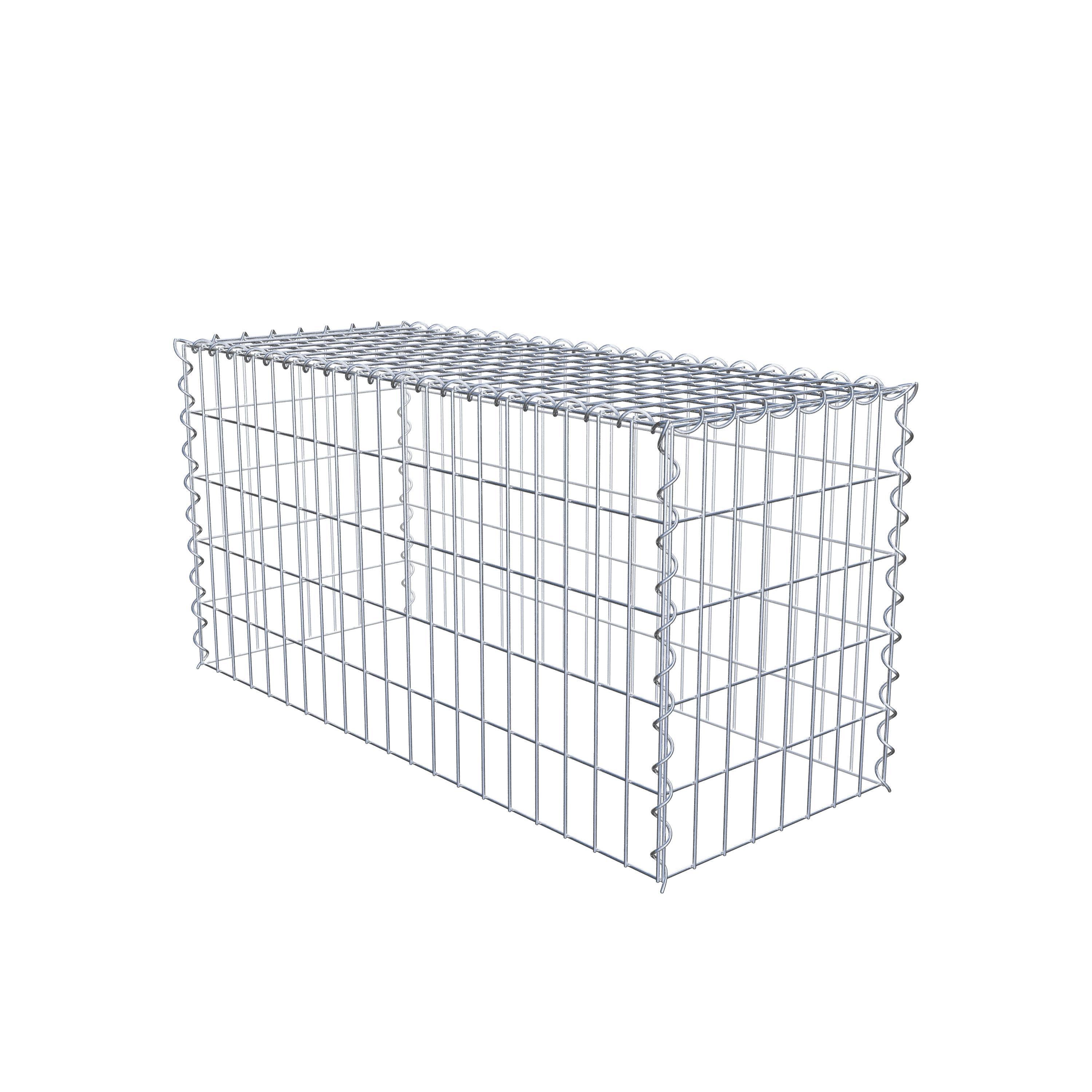 Grown-on gabion type 3 100 cm x 50 cm x 40 cm (L x H x D), mesh size 5 cm x 10 cm, spiral