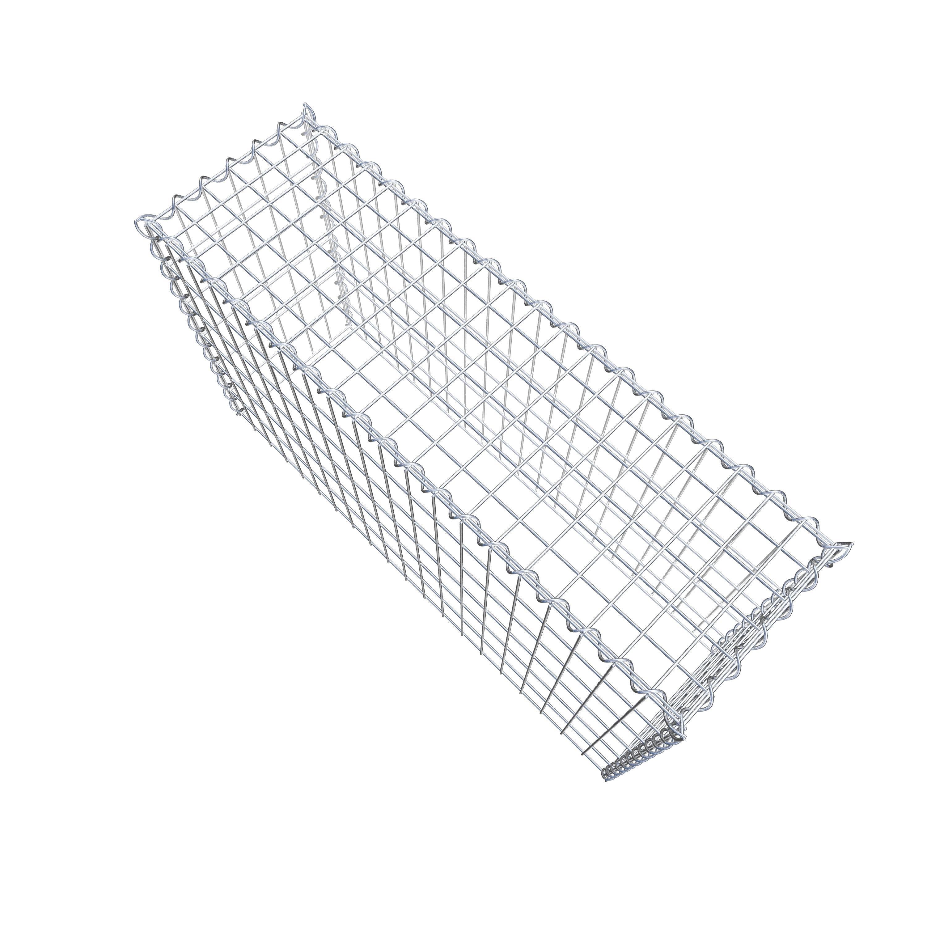 Grown-on gabion type 3 100 cm x 60 cm x 30 cm (L x H x D), mesh size 5 cm x 10 cm, spiral