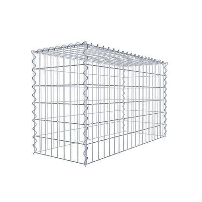 Gabion rapporté type 3 100 cm x 60 cm x 40 cm (L x H x P), mailles 5 cm x 10 cm, spirale
