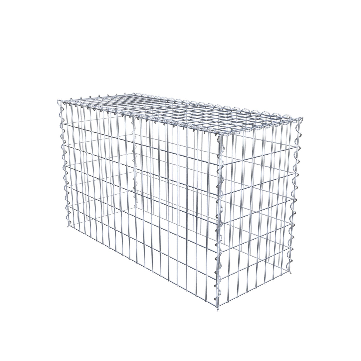Gabion rapporté type 3 100 cm x 60 cm x 40 cm (L x H x P), mailles 5 cm x 10 cm, spirale