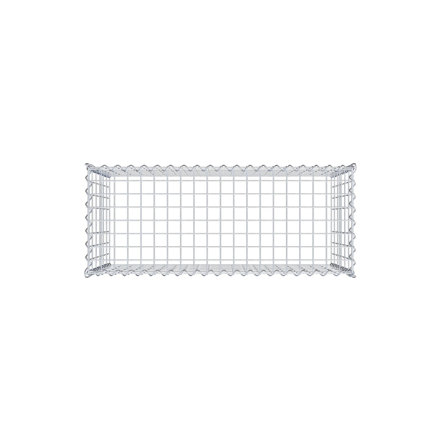Gabion rapporté type 3 100 cm x 60 cm x 40 cm (L x H x P), mailles 5 cm x 10 cm, spirale