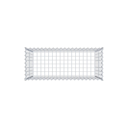 Opvokset gabion type 3 100 cm x 70 cm x 40 cm (L x H x D), maskestørrelse 5 cm x 10 cm, spiral