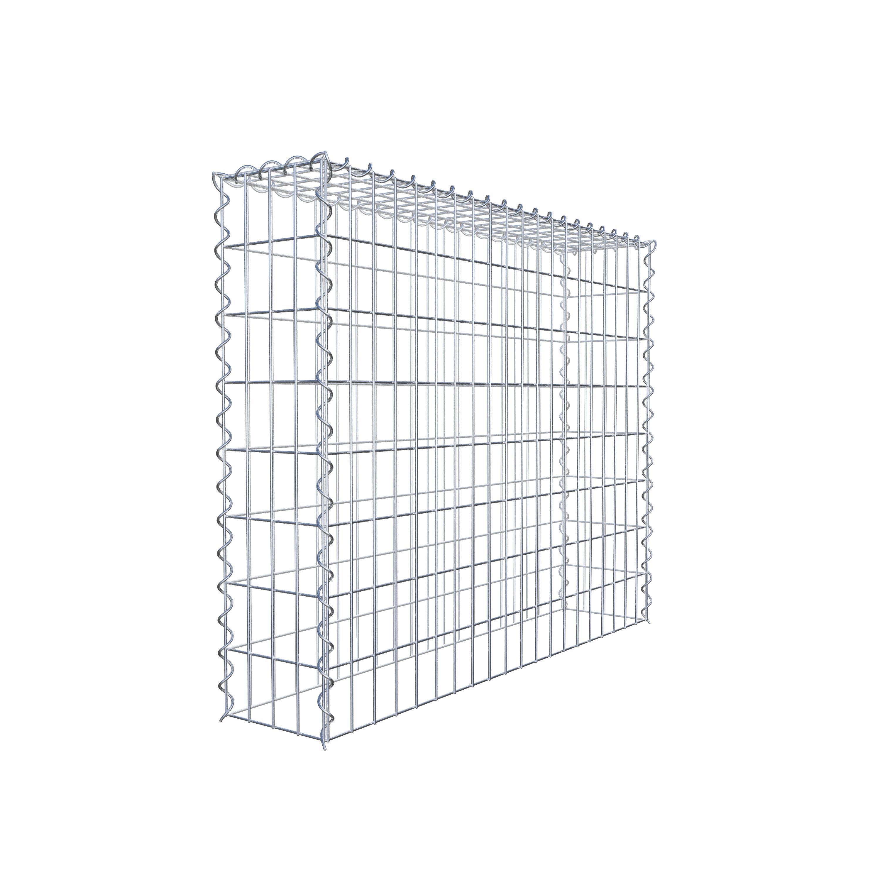 Add-on schanskorf type 3 100 cm x 80 cm x 20 cm (L x H x D), maaswijdte 5 cm x 10 cm, spiraalvormig