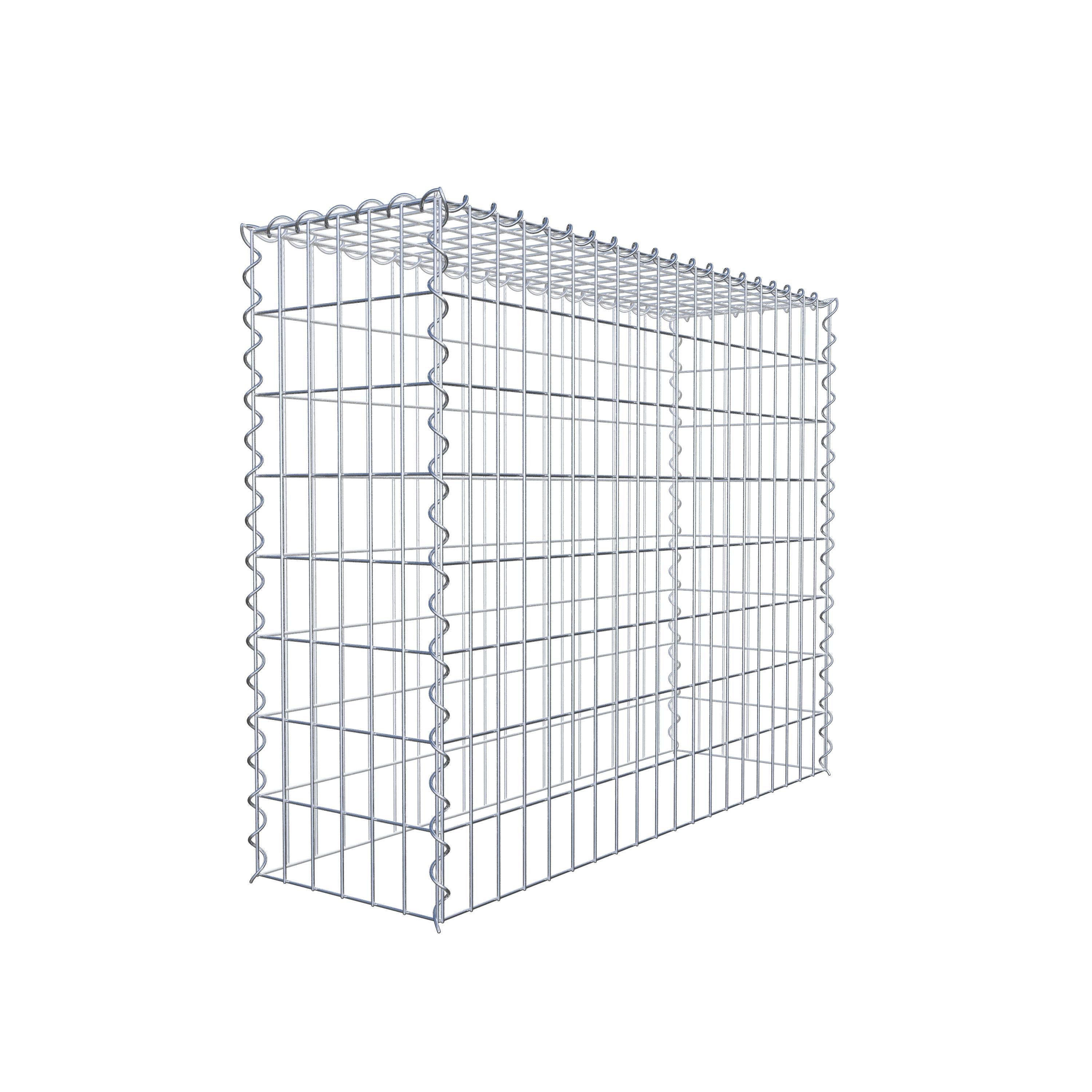 Gabião Tipo 3 100 cm x 80 cm x 30 cm (C x A x P), malhagem 5 cm x 10 cm, espiral