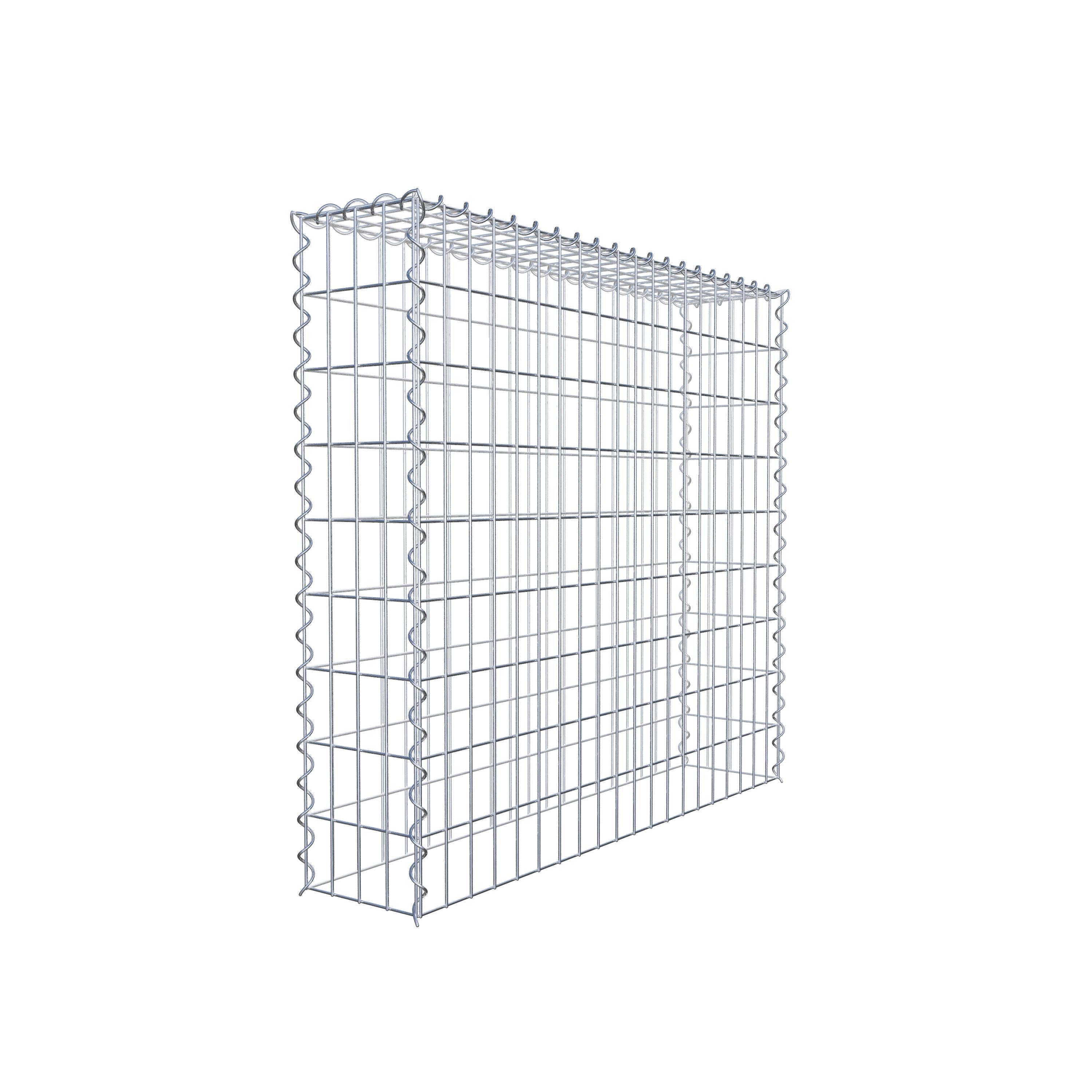 Grown-on gabion type 3 100 cm x 90 cm x 20 cm (L x H x D), mesh size 5 cm x 10 cm, spiral