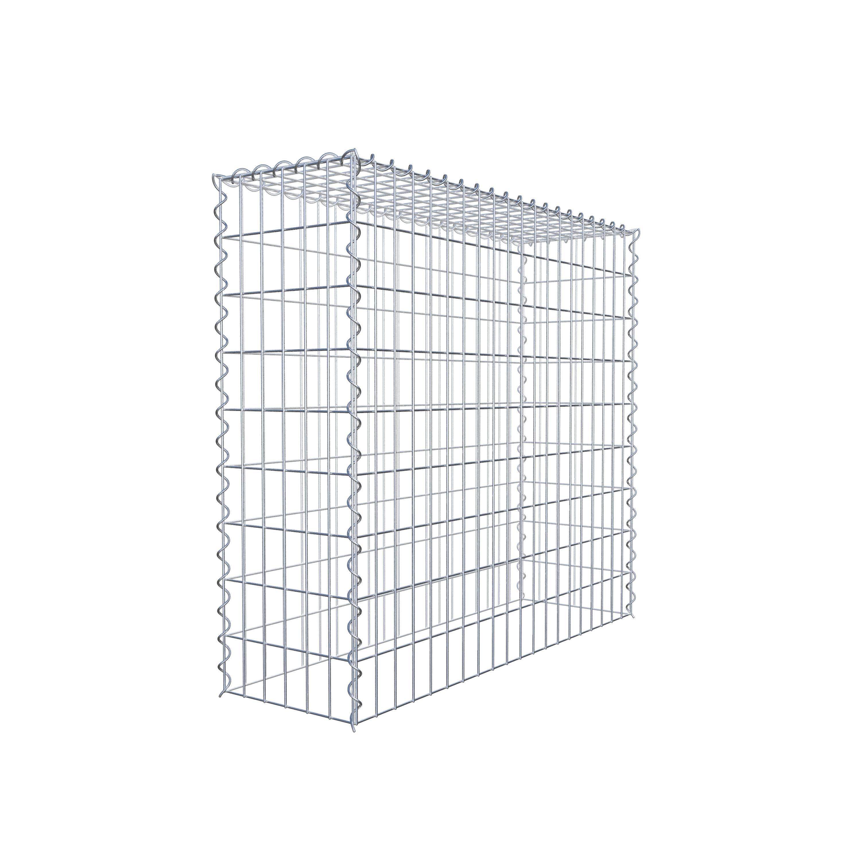 Grown-on gabion type 3 100 cm x 90 cm x 30 cm (L x H x D), mesh size 5 cm x 10 cm, spiral