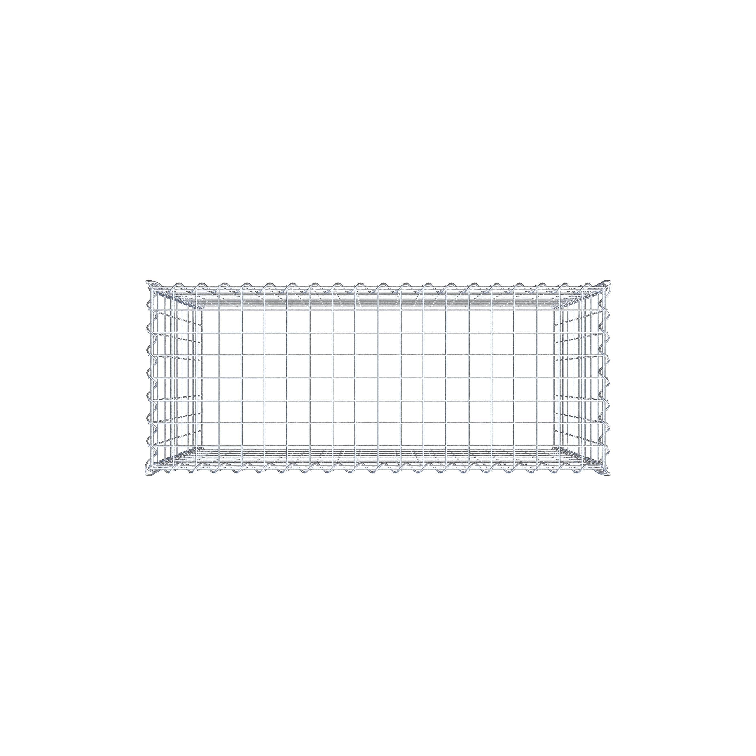 Grown-on gabion type 3 100 cm x 90 cm x 40 cm (L x H x D), mesh size 5 cm x 10 cm, spiral