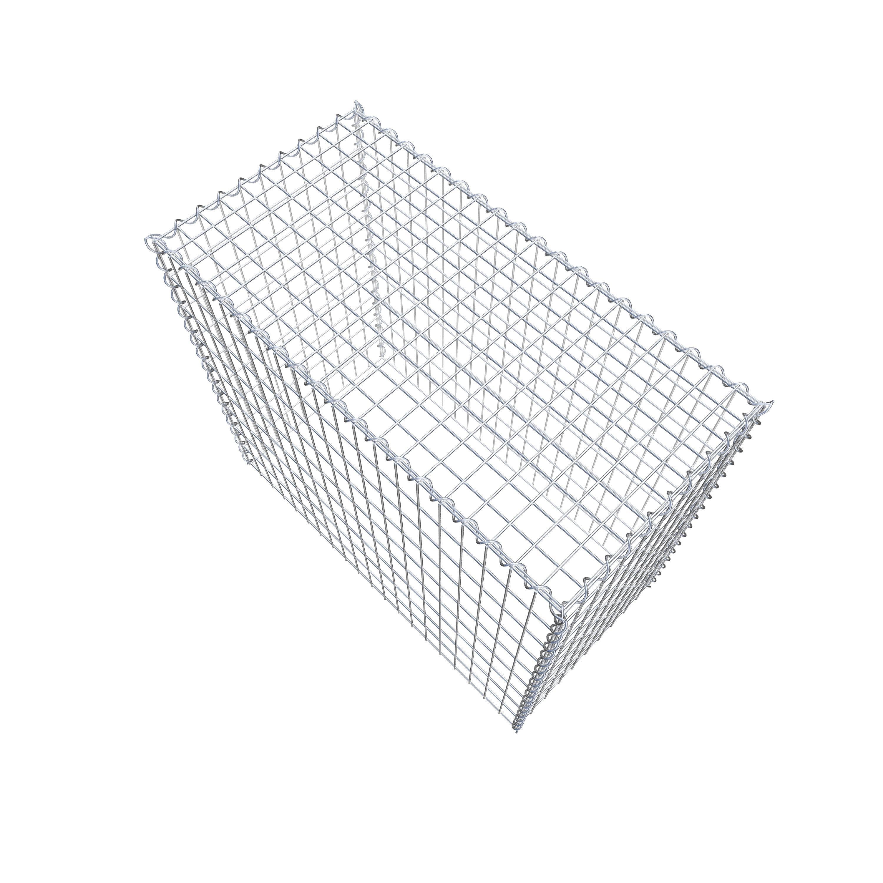 Opvokset gabion type 3 100 cm x 90 cm x 50 cm (L x H x D), maskestørrelse 5 cm x 10 cm, spiral