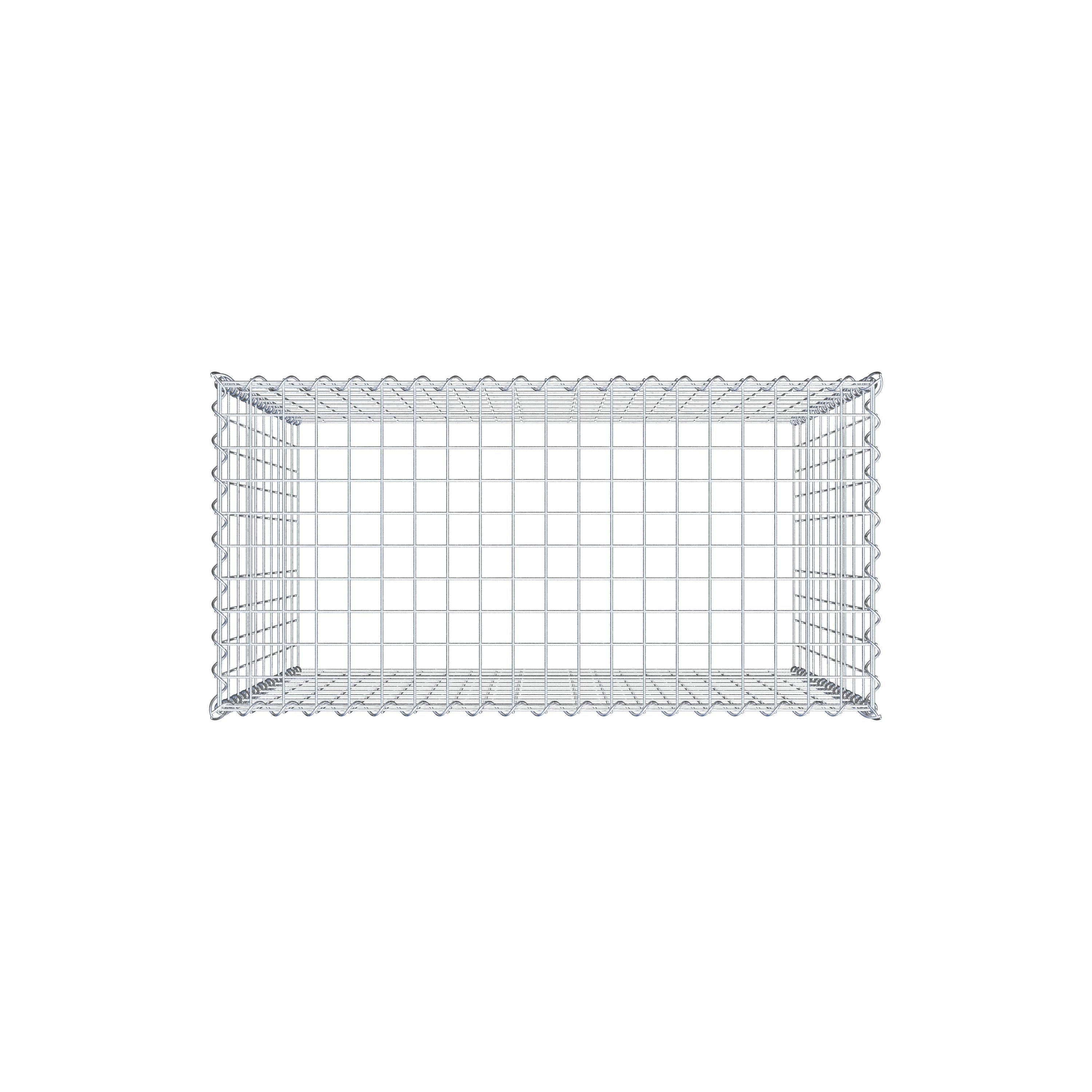 Grown-on gabion type 3 100 cm x 100 cm x 50 cm (L x H x D), mesh size 5 cm x 10 cm, spiral