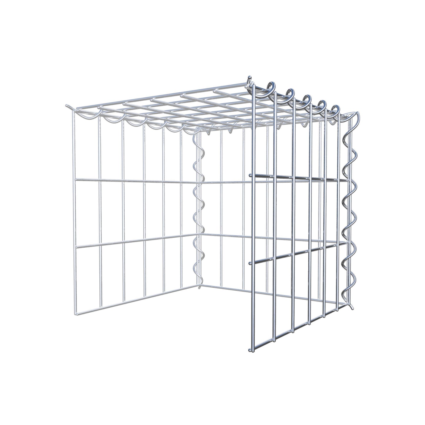 Gabion rapporté type 4 30 cm x 30 cm x 30 cm (L x H x P), mailles 5 cm x 10 cm, spirale