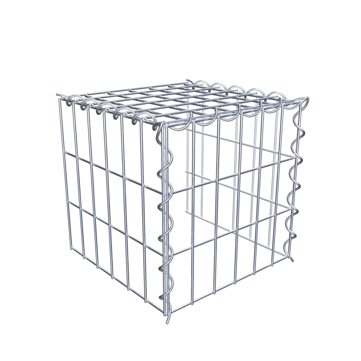 Gabion rapporté type 4 30 cm x 30 cm x 30 cm (L x H x P), mailles 5 cm x 10 cm, spirale