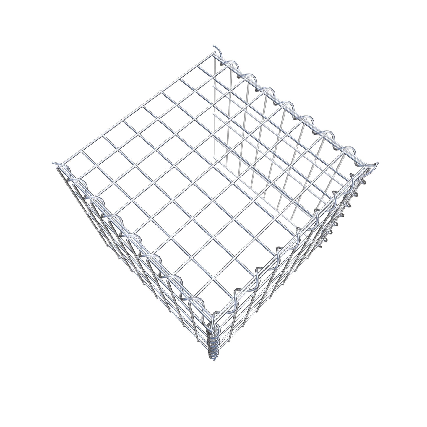 Grown-on gabion type 4 40 cm x 40 cm x 40 cm (L x H x D), mesh size 5 cm x 10 cm, spiral