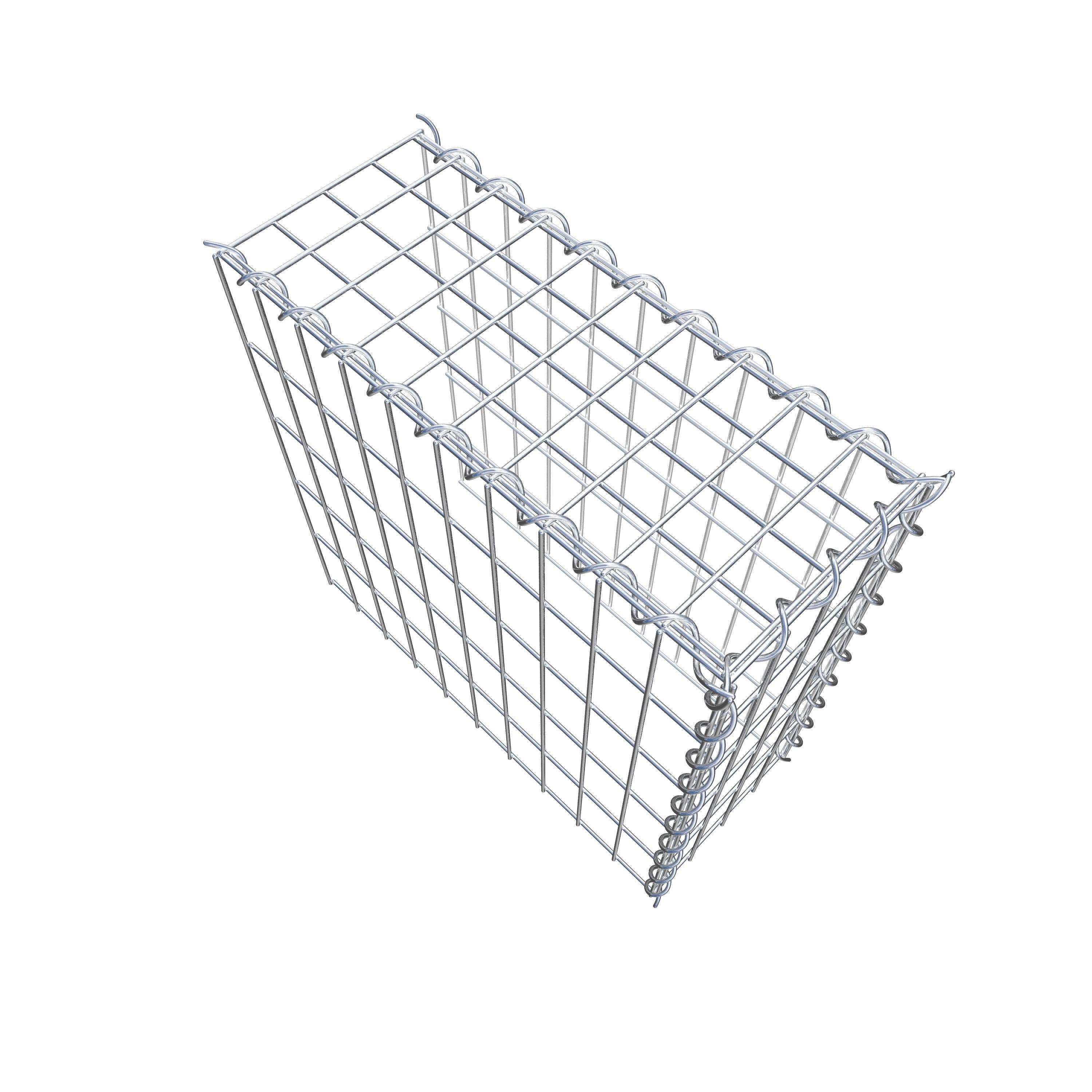 Grown-on gabion type 4 50 cm x 50 cm x 20 cm (L x H x D), mesh size 5 cm x 10 cm, spiral