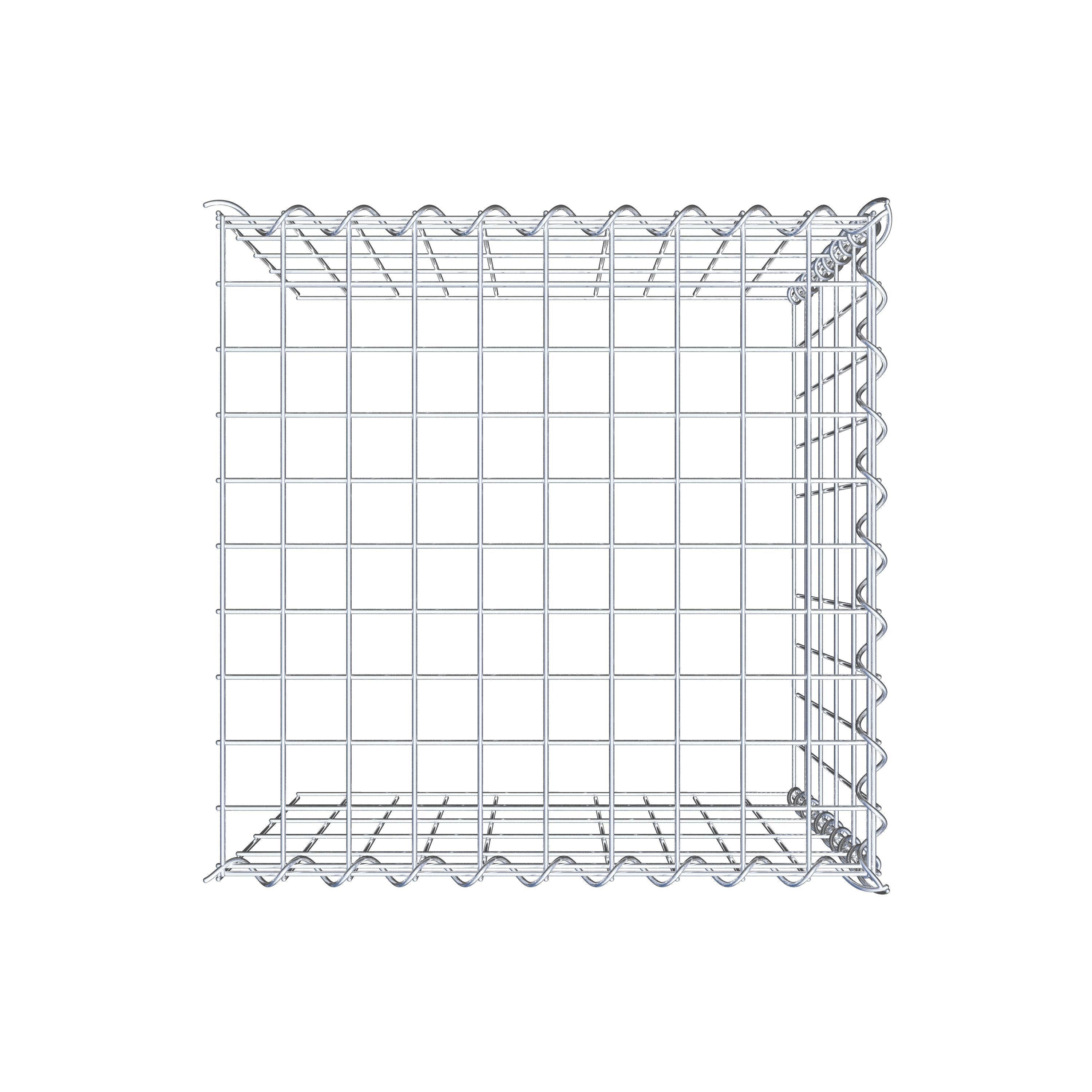 Gabião tipo 4 50 cm x 50 cm x 50 cm (C x A x P), malhagem 5 cm x 10 cm, espiral