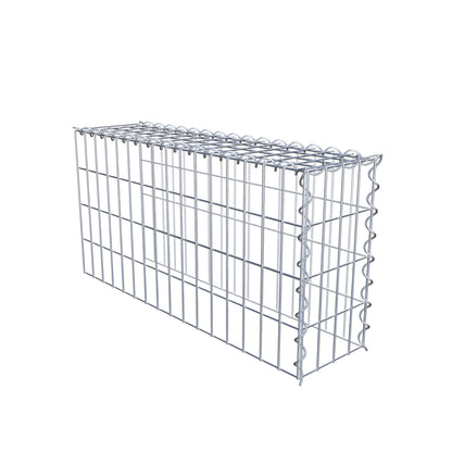 Monteret gabion type 4 80 cm x 40 cm x 20 cm (L x H x D), maskestørrelse 5 cm x 10 cm, spiral