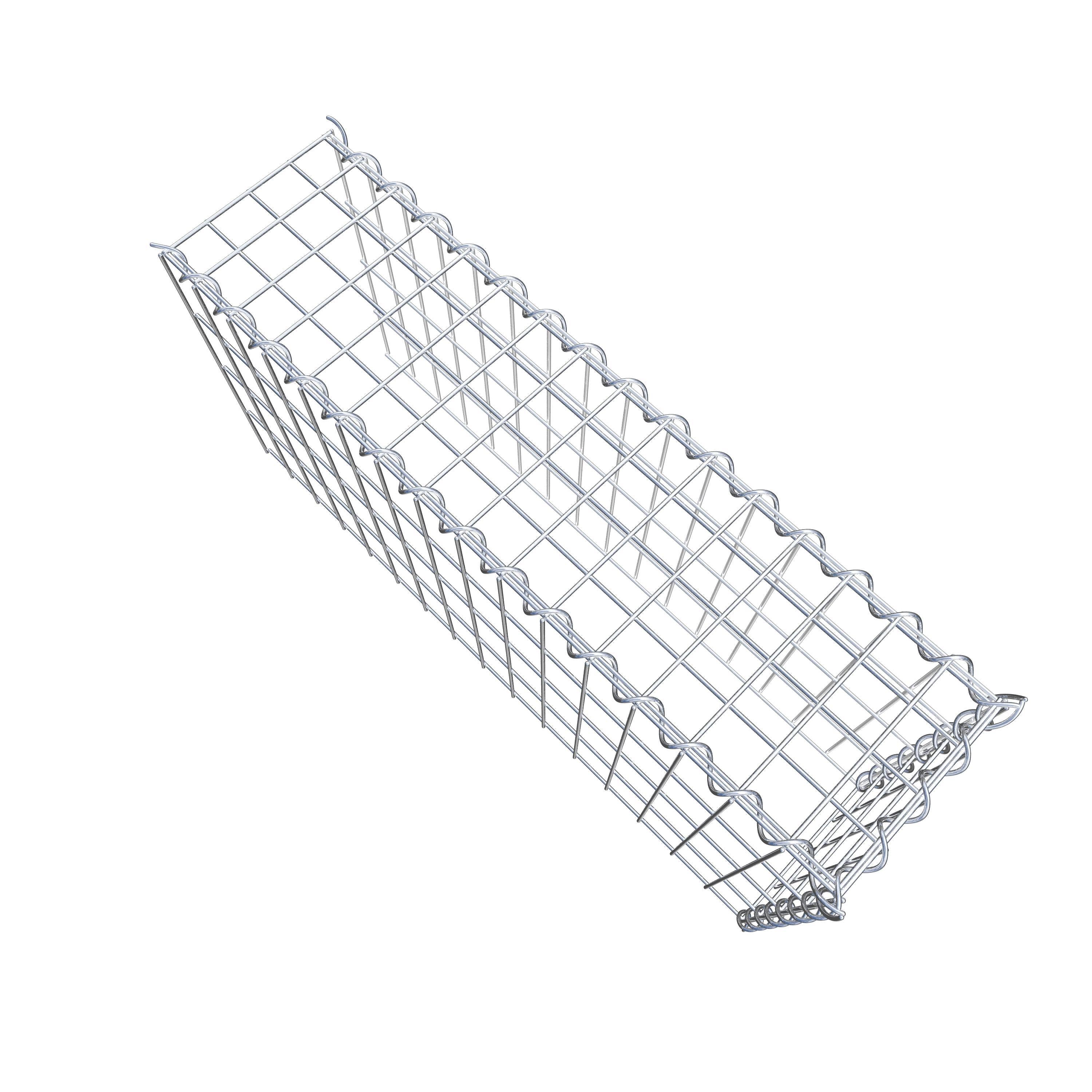 Mounted gabion type 4 80 cm x 40 cm x 20 cm (L x H x D), mesh size 5 cm x 10 cm, spiral