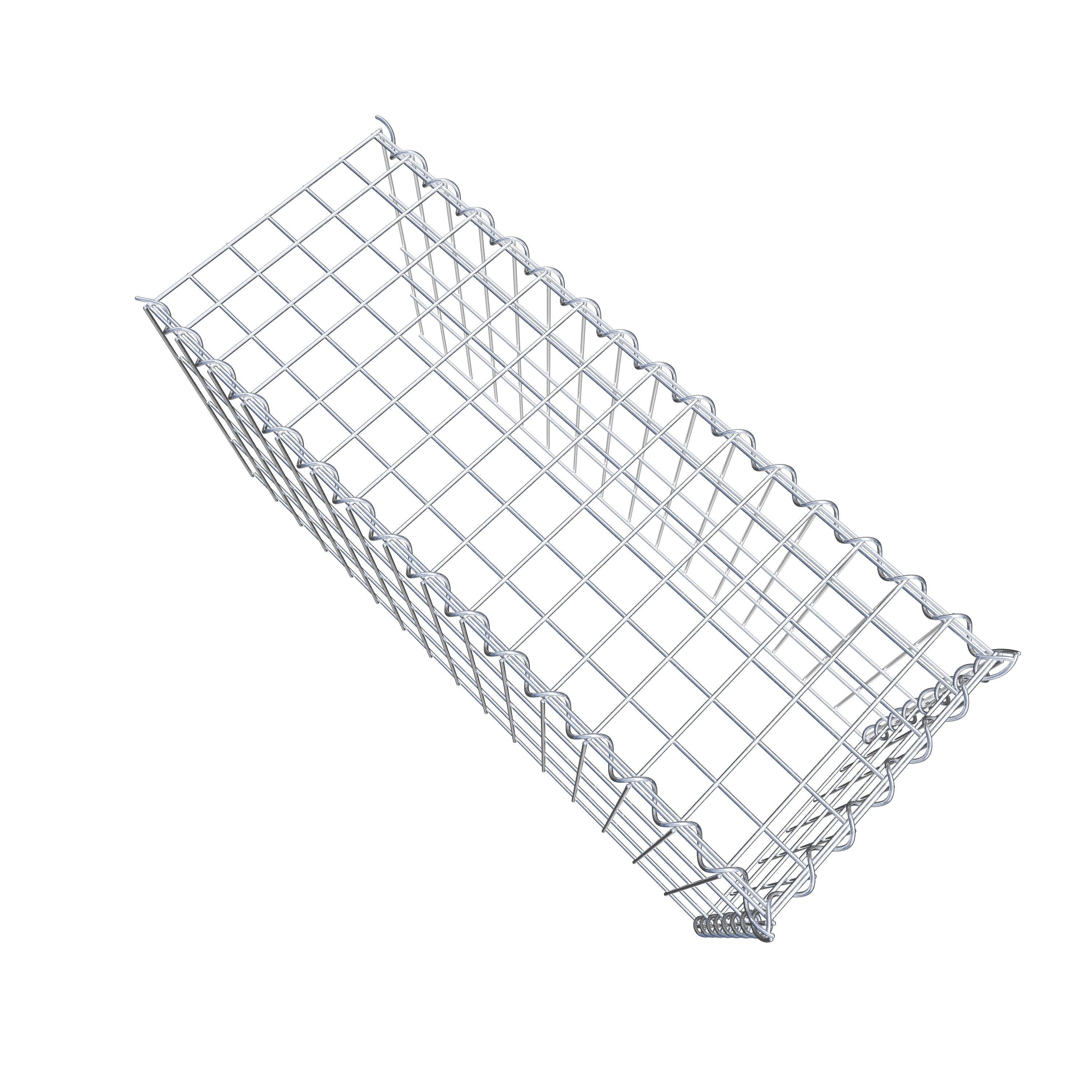 Mounted gabion type 4 80 cm x 40 cm x 30 cm (L x H x D), mesh size 5 cm x 10 cm, spiral