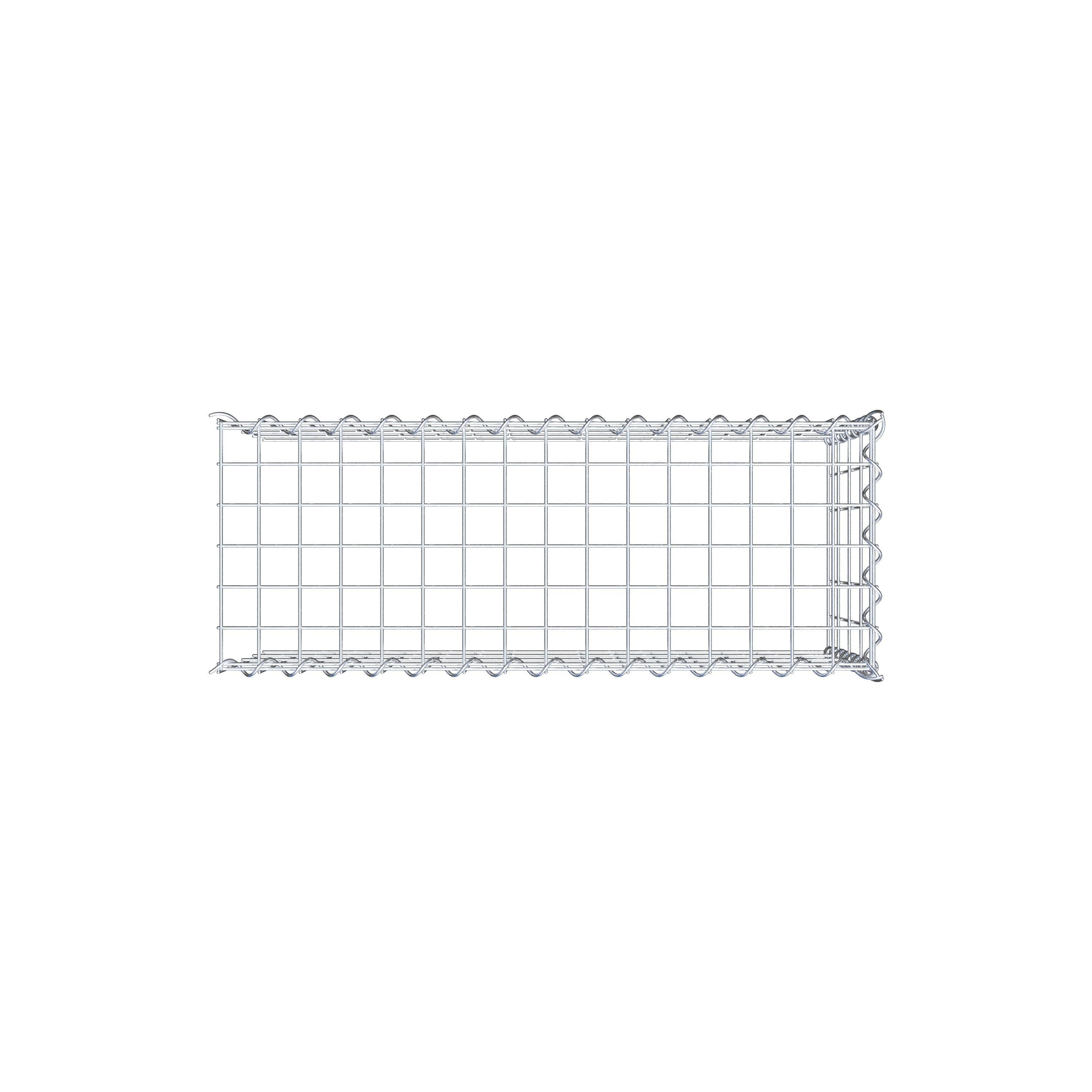 Mounted gabion type 4 80 cm x 40 cm x 30 cm (L x H x D), mesh size 5 cm x 10 cm, spiral