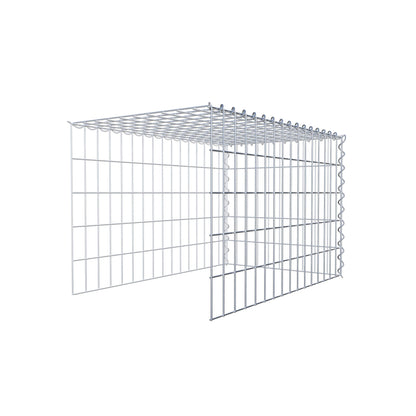 Opvokset gabion type 4 80 cm x 50 cm x 50 cm (L x H x D), maskestørrelse 5 cm x 10 cm, spiral