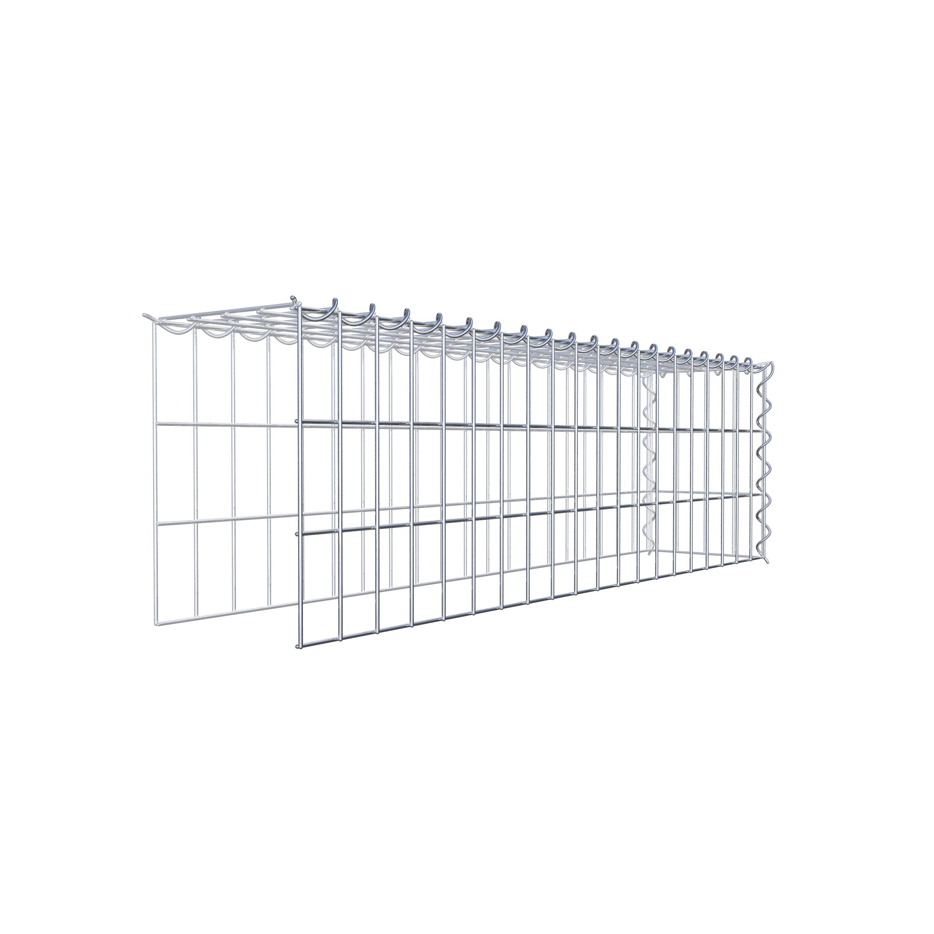 Add-on schanskorf type 4 100 cm x 30 cm x 20 cm (L x H x D), maaswijdte 5 cm x 10 cm, spiraalvormig