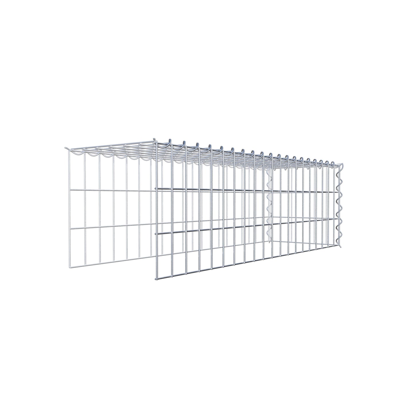 Gabbione aggiuntivo tipo 4 100 cm x 30 cm x 30 cm (L x A x P), maglia 5 cm x 10 cm, spirale