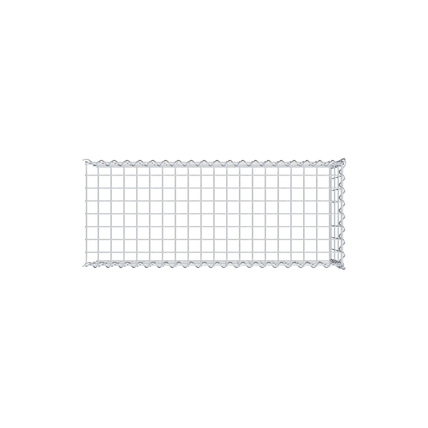 Grown-on gabion type 4 100 cm x 30 cm x 40 cm (L x H x D), mesh size 5 cm x 10 cm, spiral