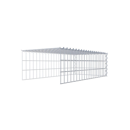 Gabion rapporté type 4 100 cm x 30 cm x 50 cm (L x H x P), mailles 5 cm x 10 cm, spirale