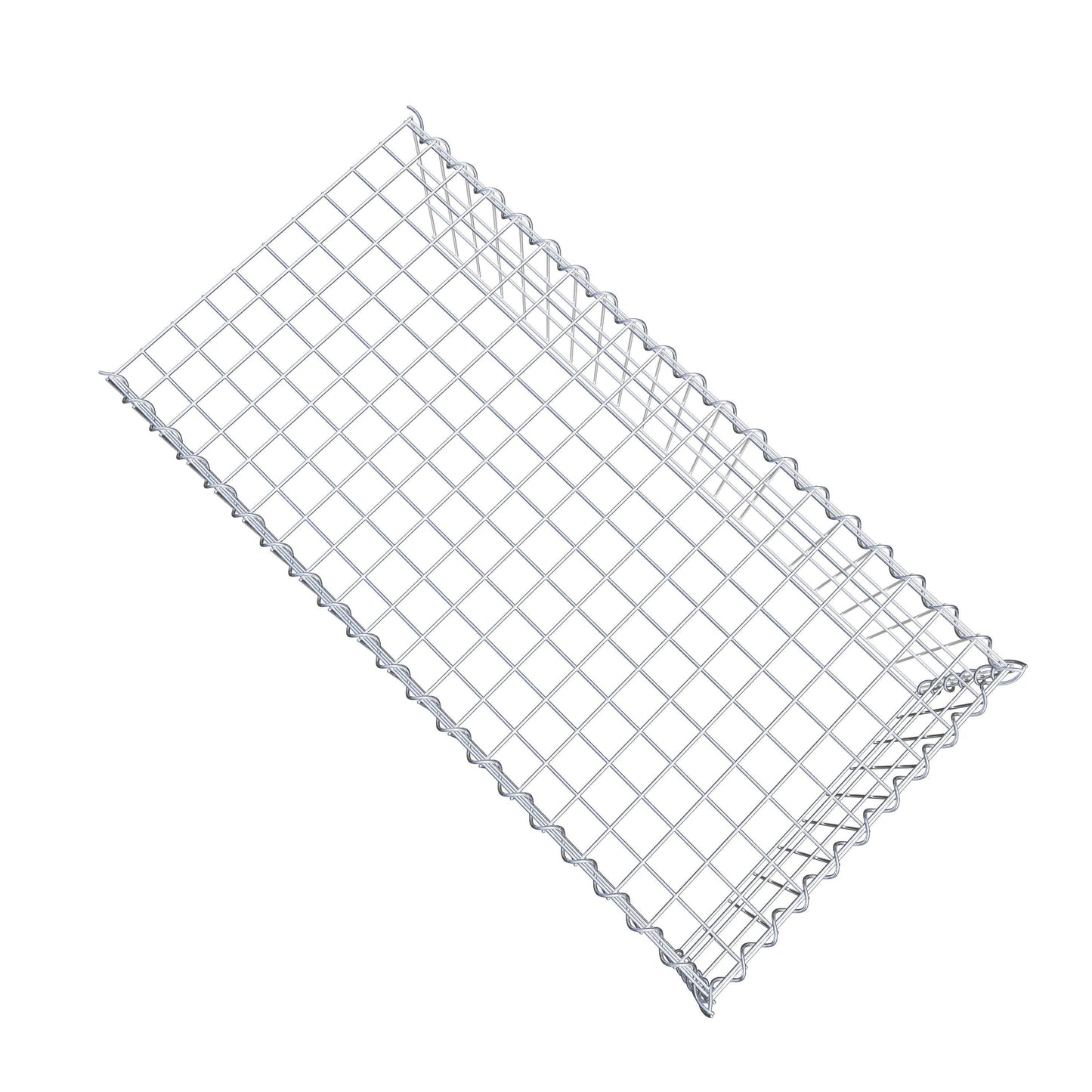 Gabion rapporté type 4 100 cm x 30 cm x 50 cm (L x H x P), mailles 5 cm x 10 cm, spirale
