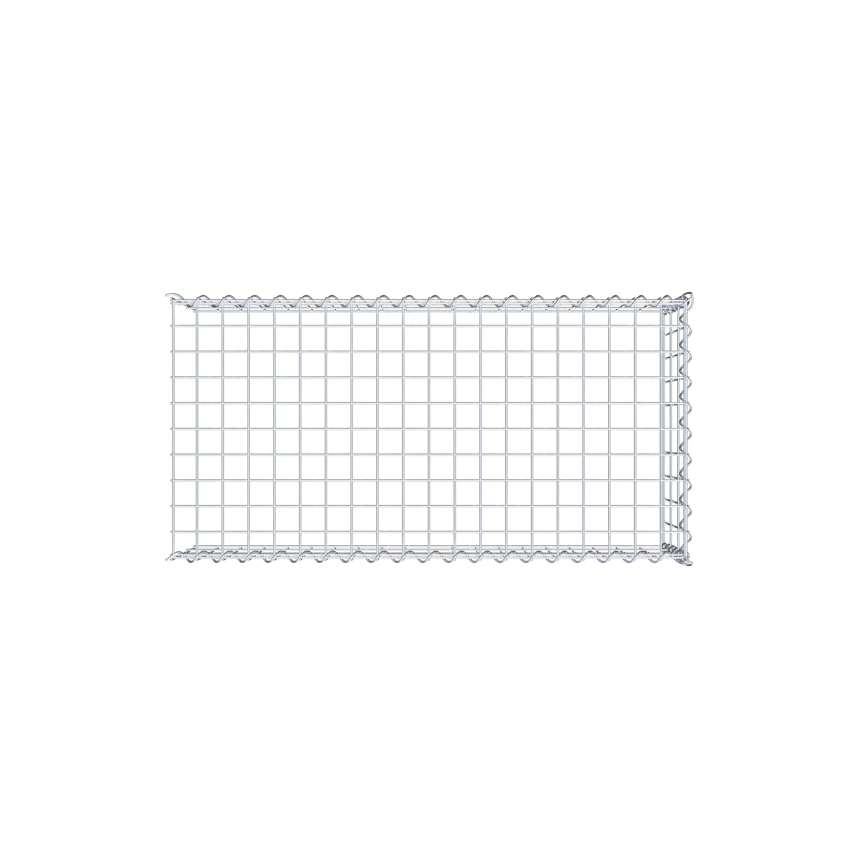 Grown-on gabion type 4 100 cm x 30 cm x 50 cm (L x H x D), mesh size 5 cm x 10 cm, spiral