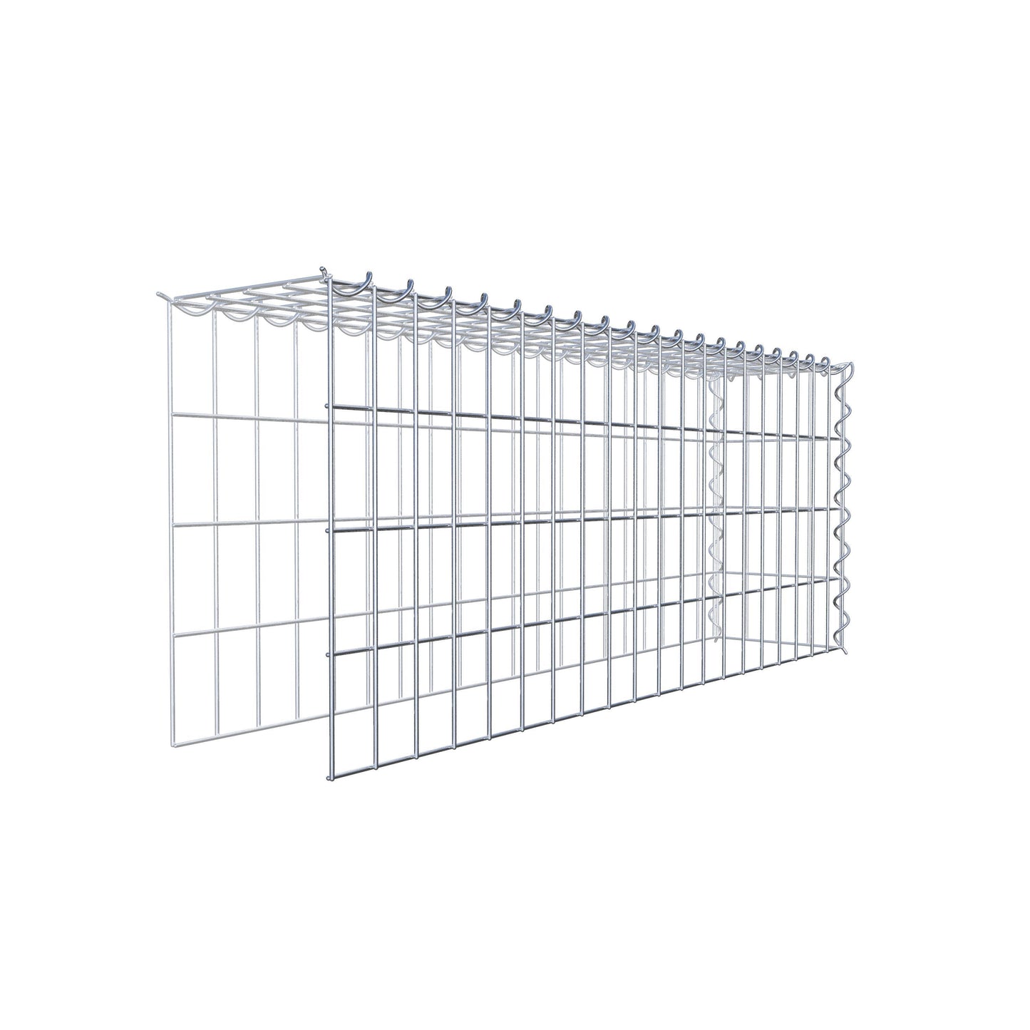 Grown-on gabion type 4 100 cm x 40 cm x 20 cm (L x H x D), mesh size 5 cm x 10 cm, spiral